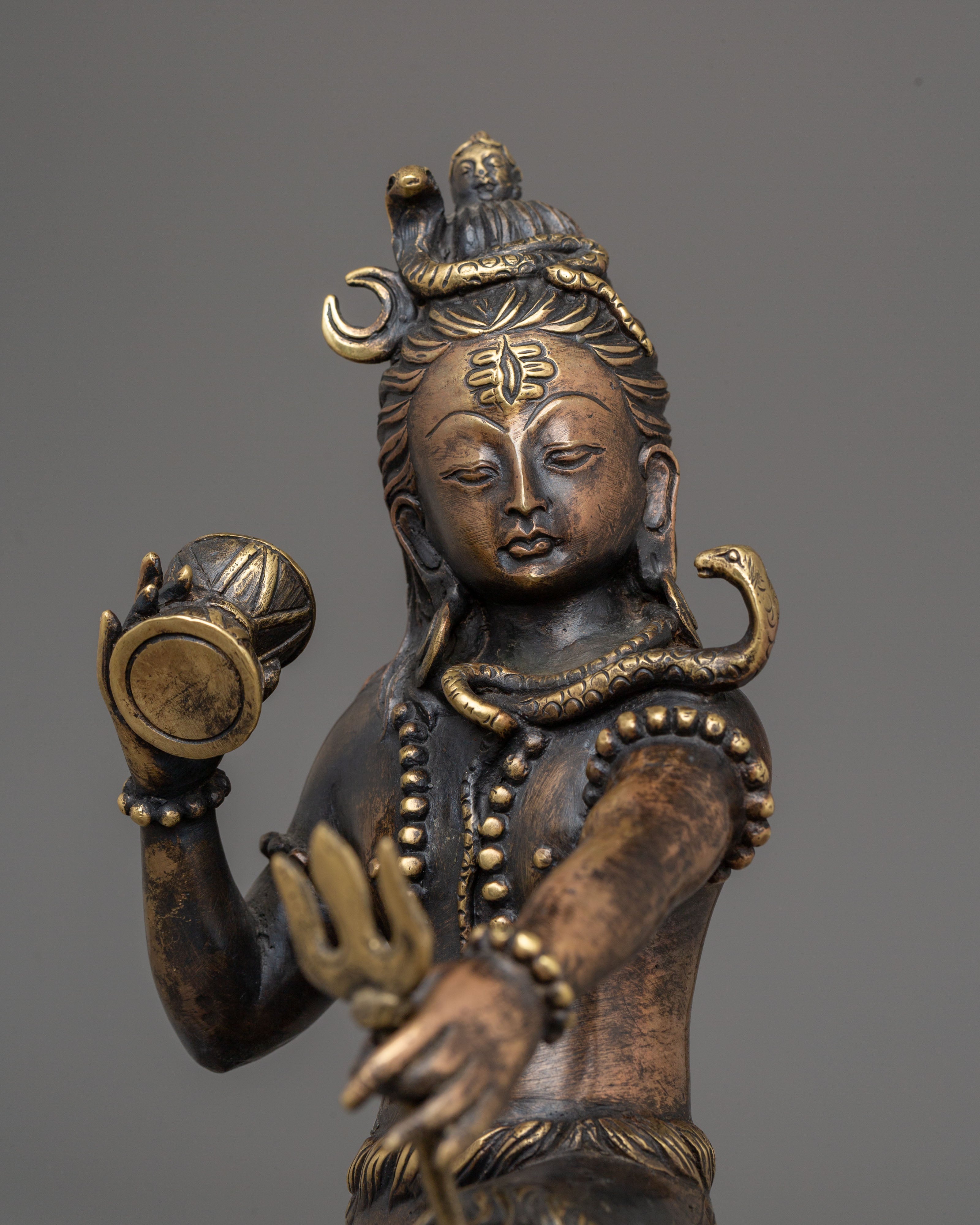 Shiva Handcrafted Brass Statue | Hindu Spiritual Decor