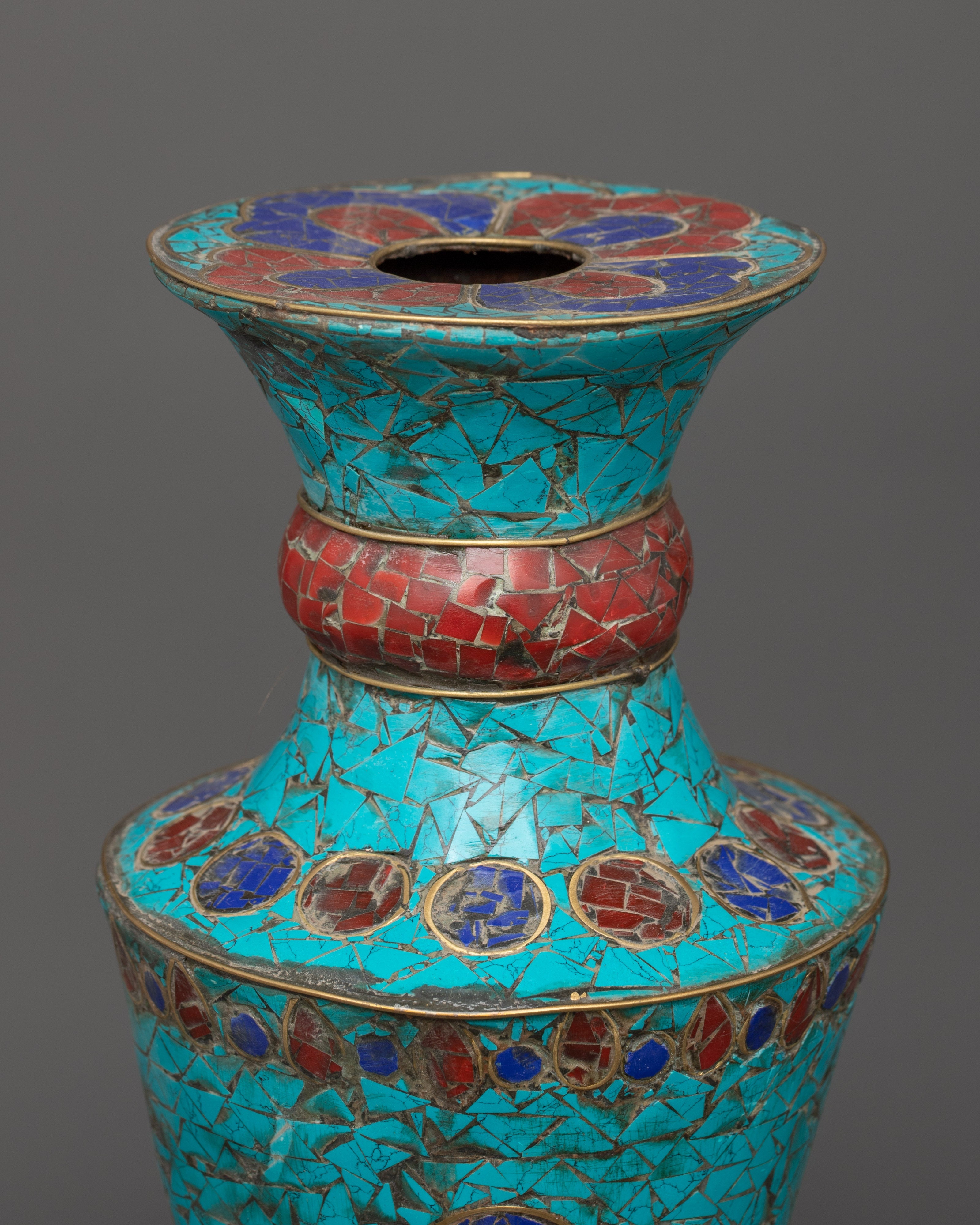 Turquoise Flower Vase | A Blend of Art