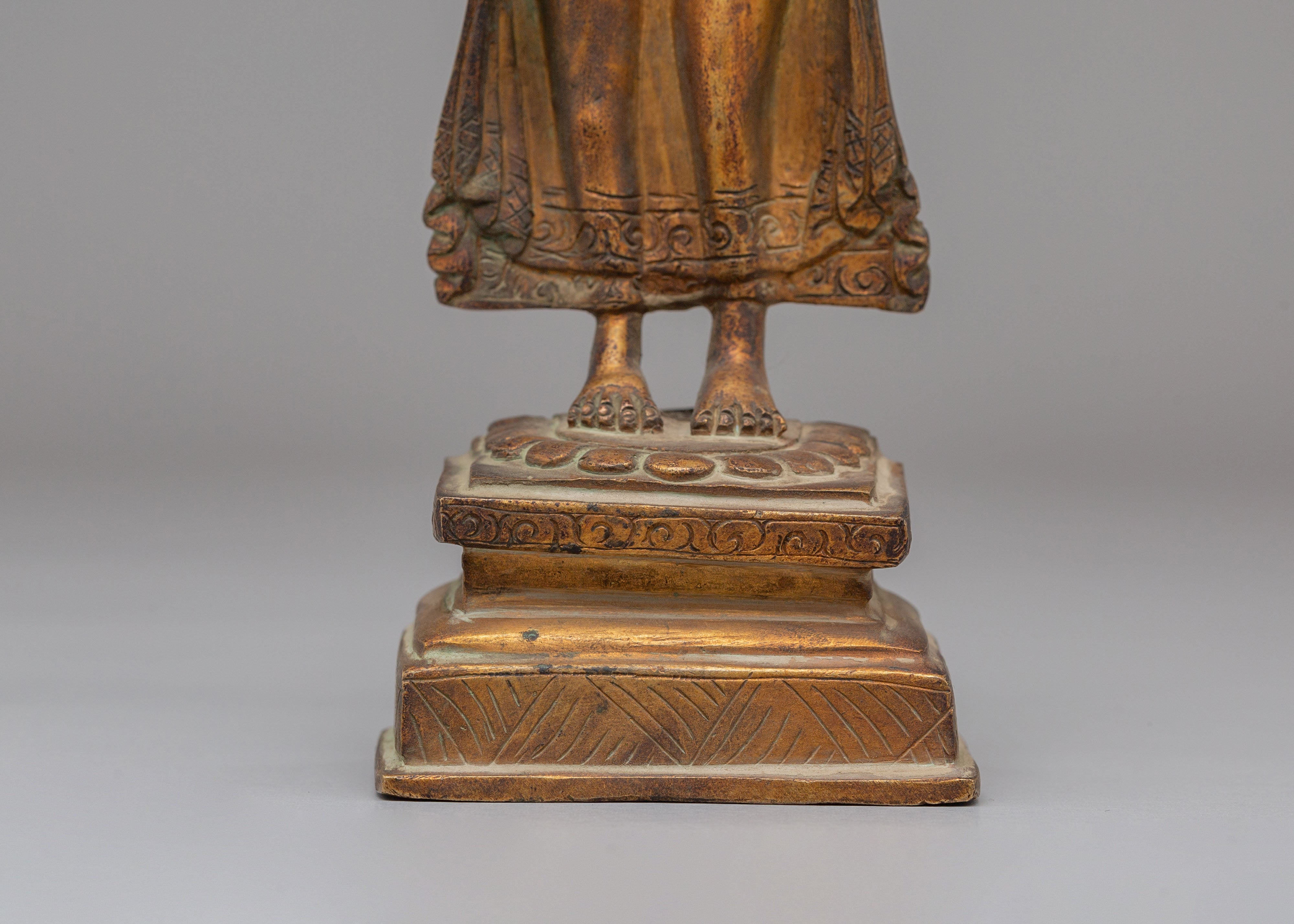 Traditional Dipankara Buddha Sculpture | Handcrafted Art for Spiritual Home Decor