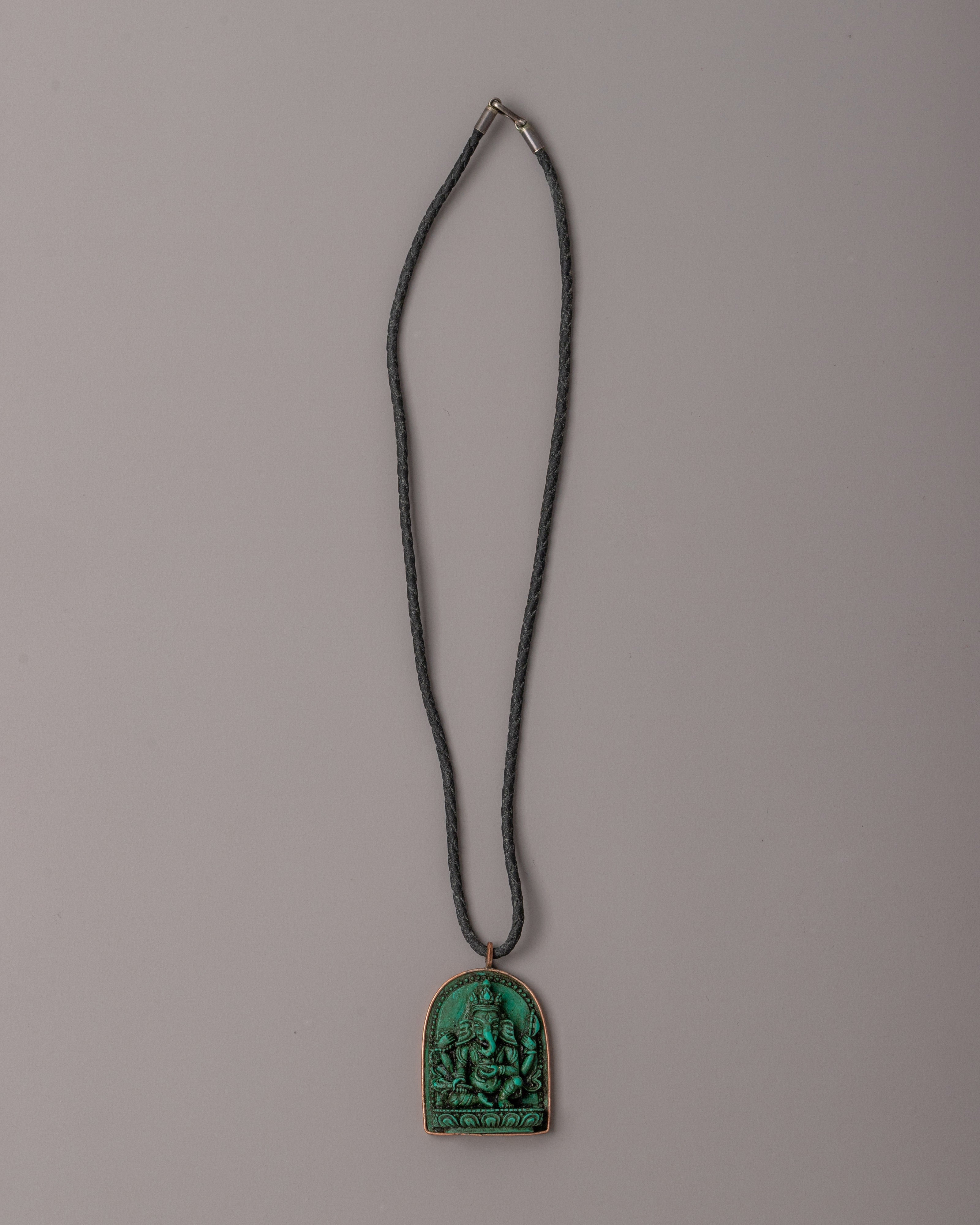 Handmade Copper Ganesh Locket |  Pendant for Success & Prosperity