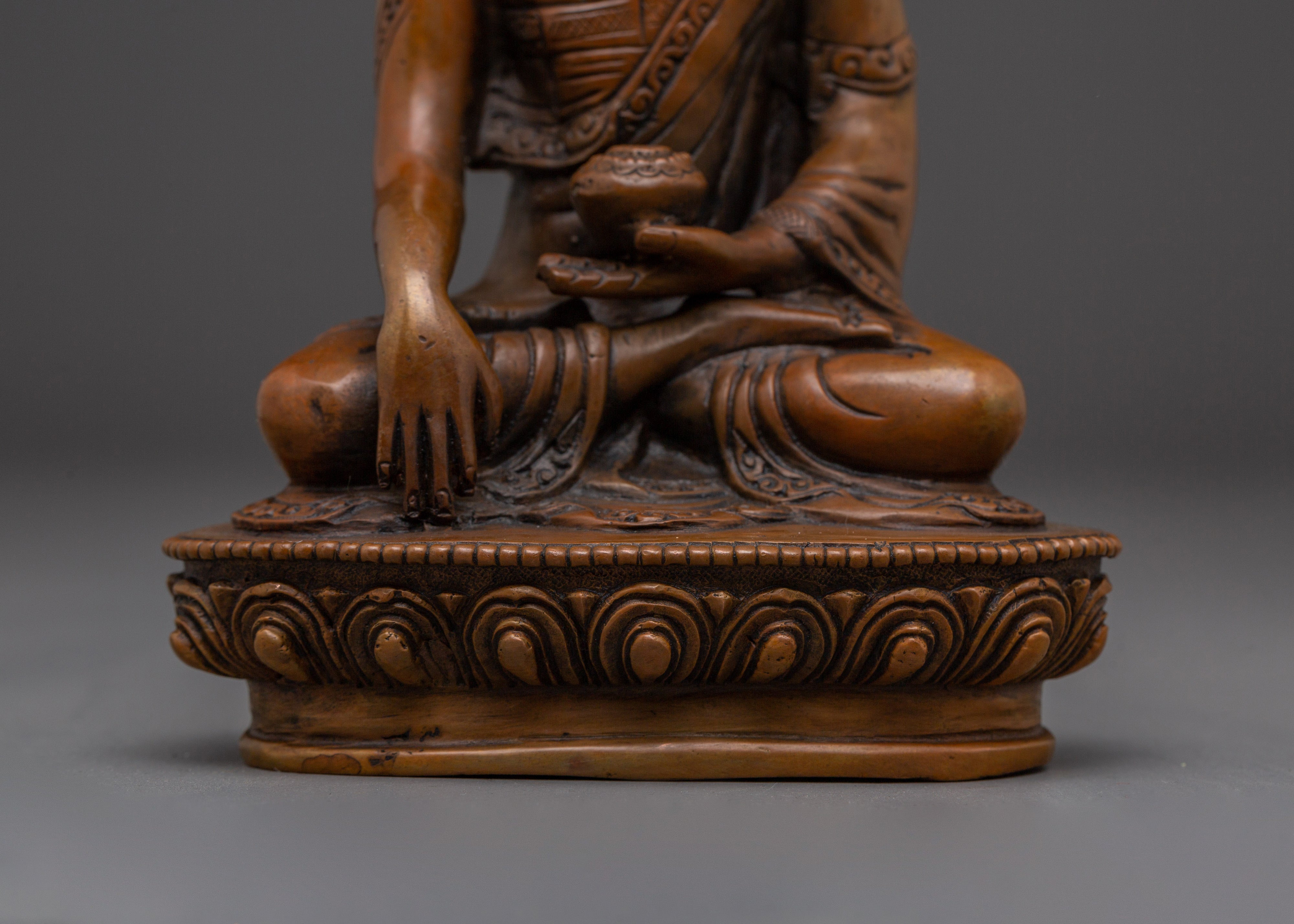 Handcrafted Meditation Shakyamuni Buddha Copper Statue | Buddhist Sculpture for Altar