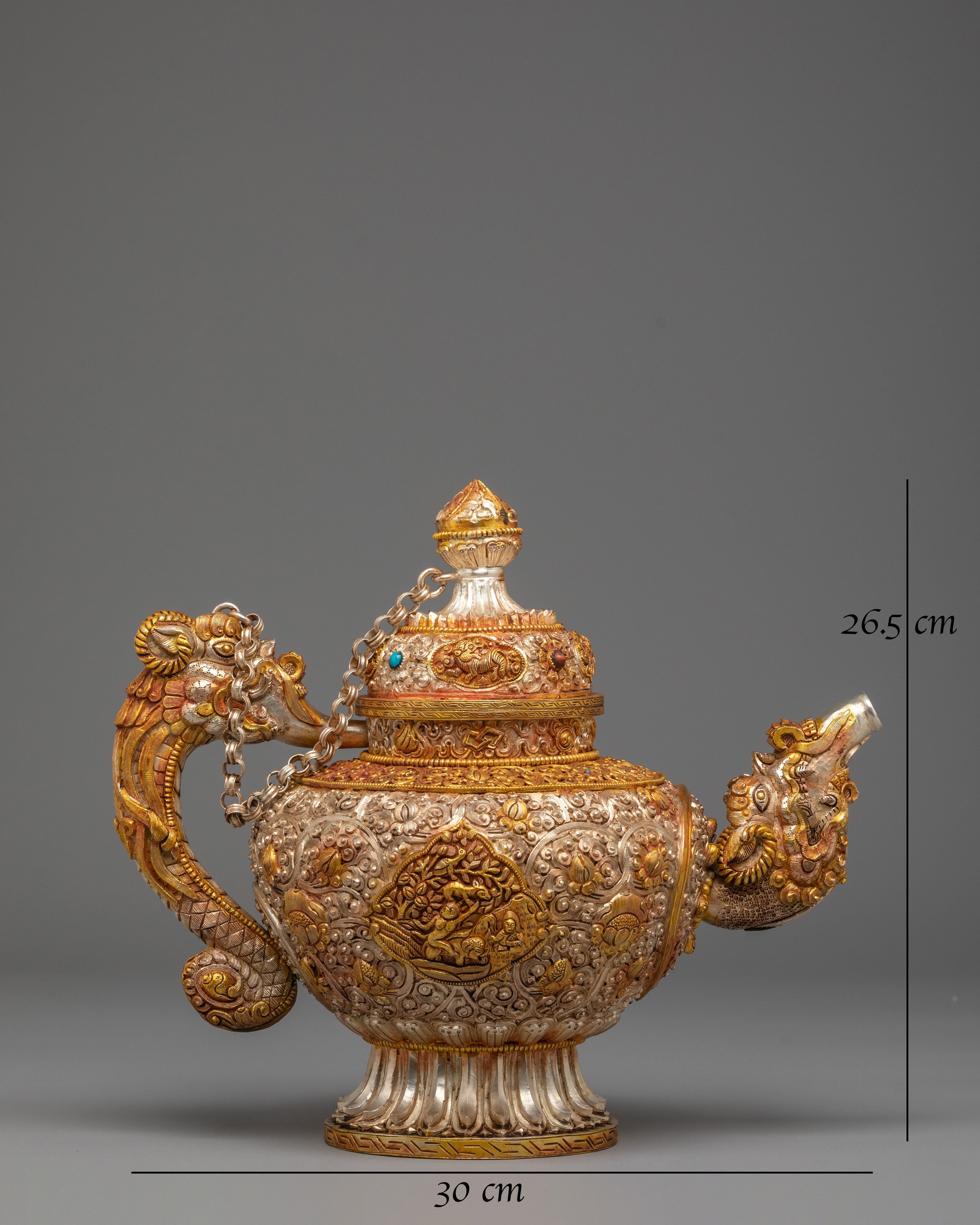 Handcrafted Buddhist Ritual Teapot | Himalayan Sacred Vessel