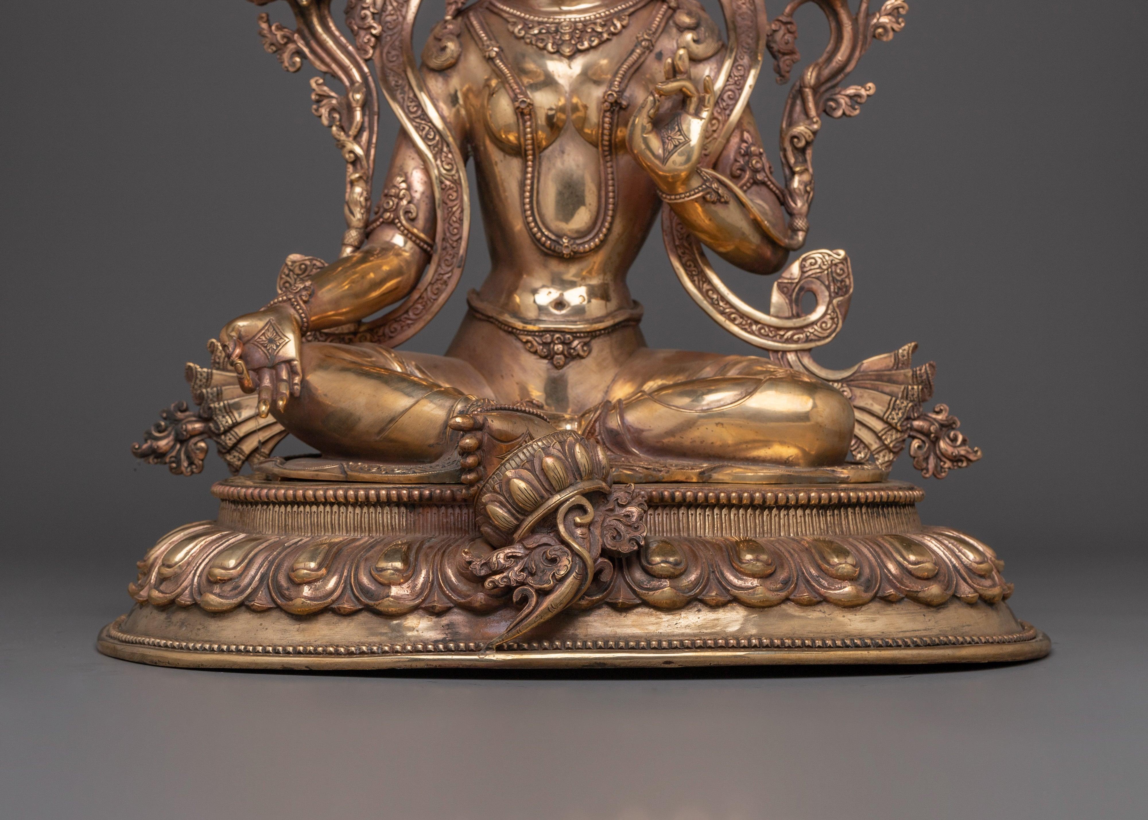 Sacred Compassion Deity Green Tara Statue | Tibetan Buddhist Goddess