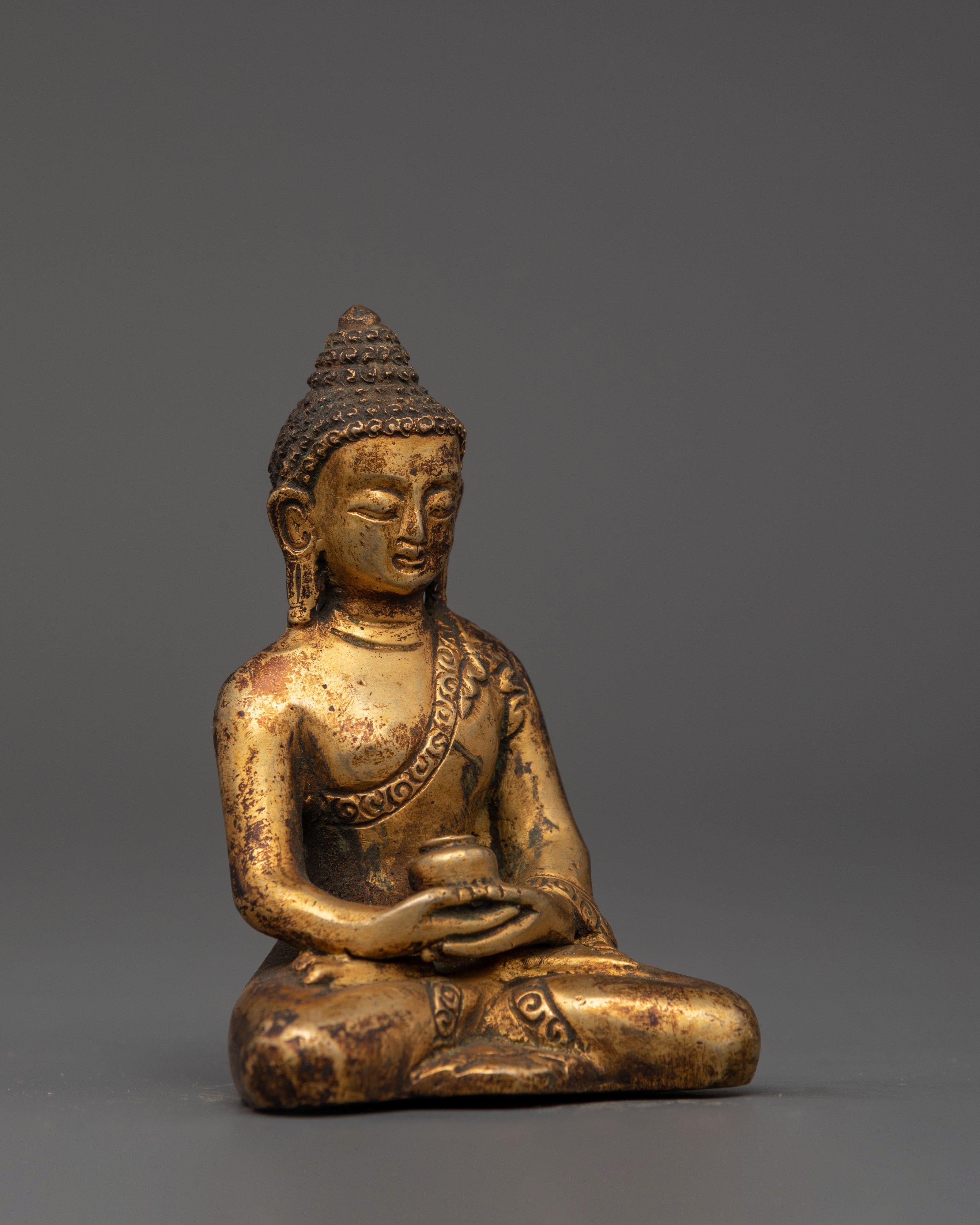 Traditional Sculpture of Amitabha Buddha | Meditation and Spiritual Mindfulness Decor