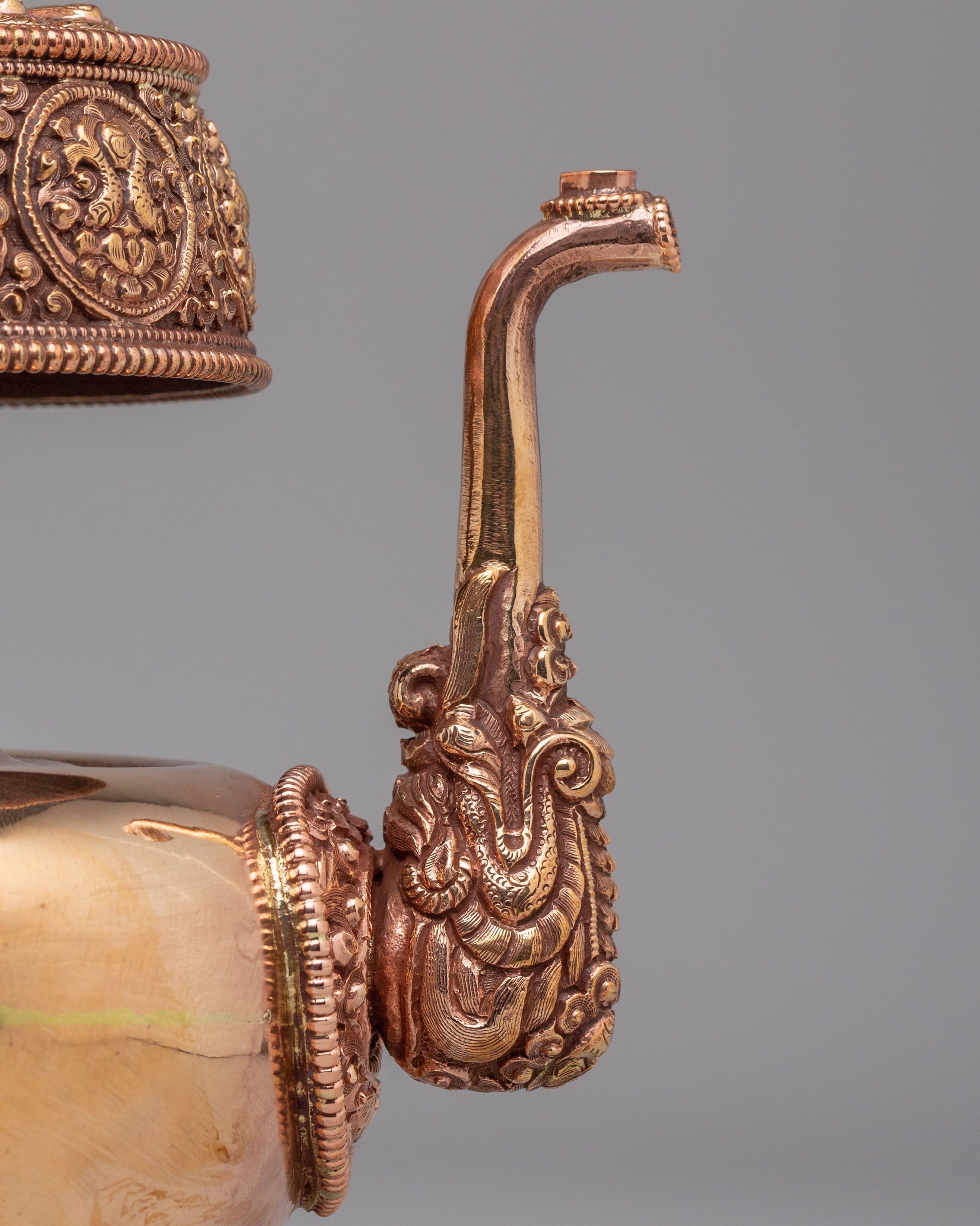 Sacred Tibetan Altar Bhumba Set | Copper Ritual Offering Vessels
