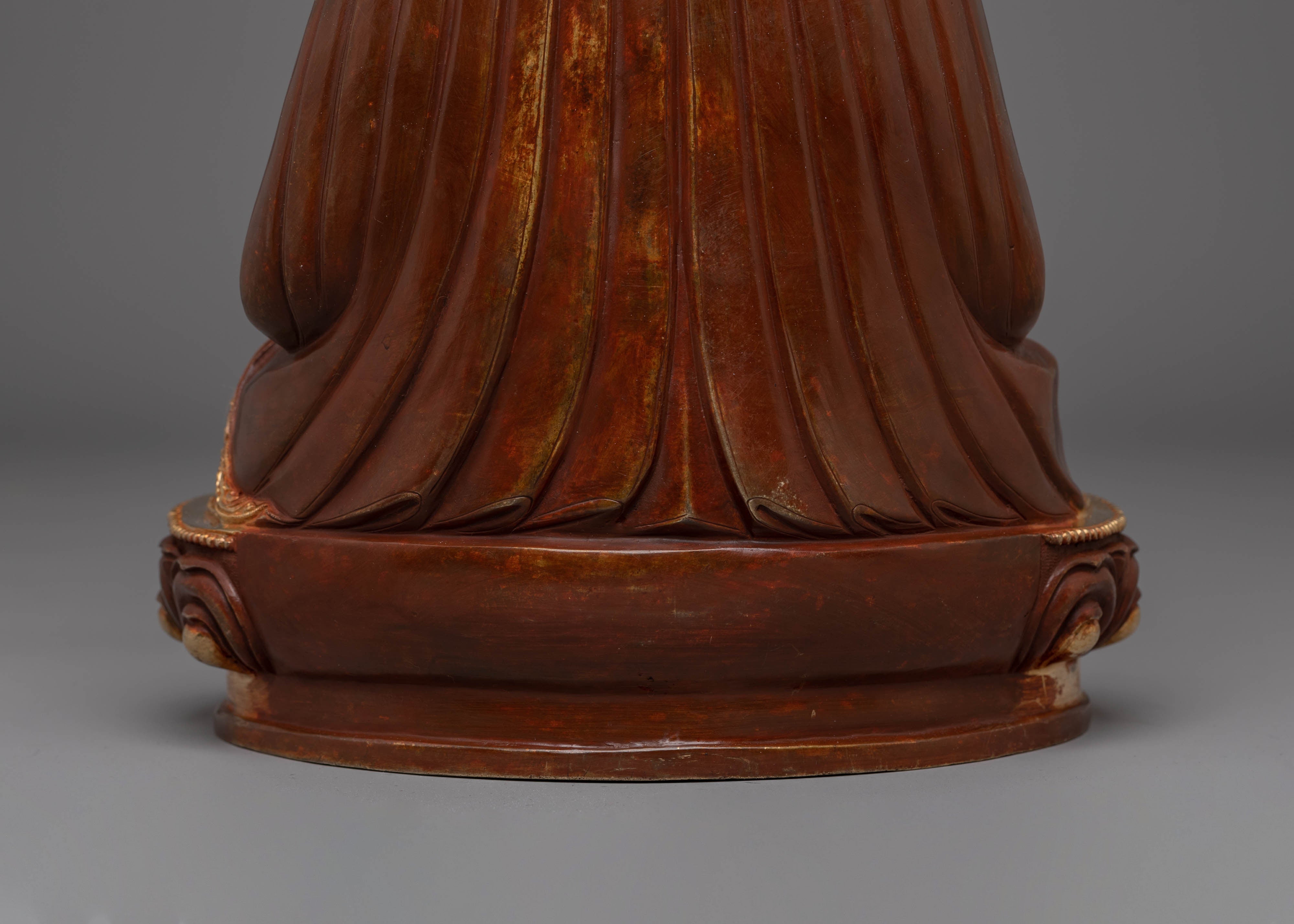 Sacred Sculpture of Guru Shapdum | Handcrafted Tibetan Statue