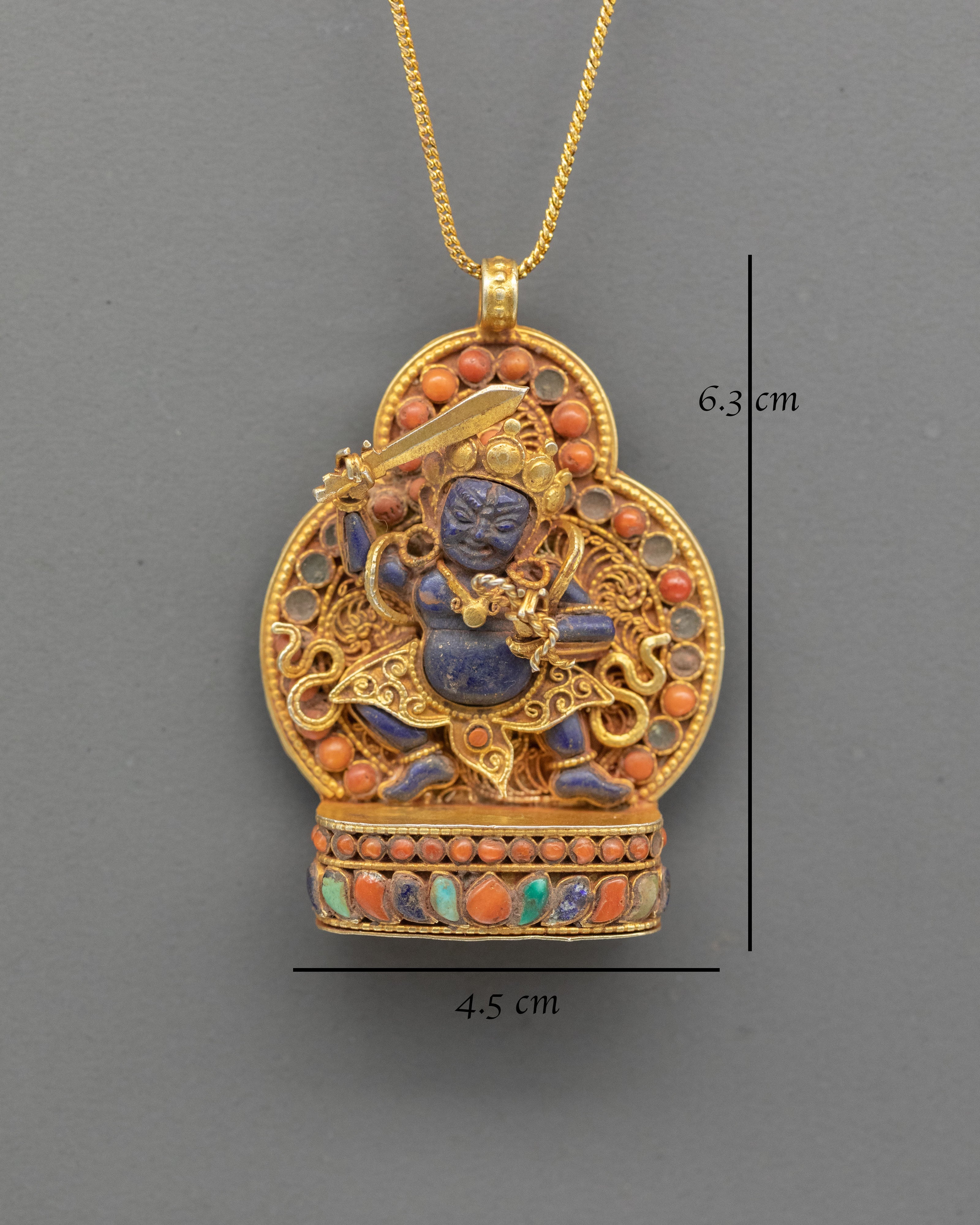 Handmade Khadgapani Locket | Buddhist Amulet Pendant for Spiritual Protection and Power