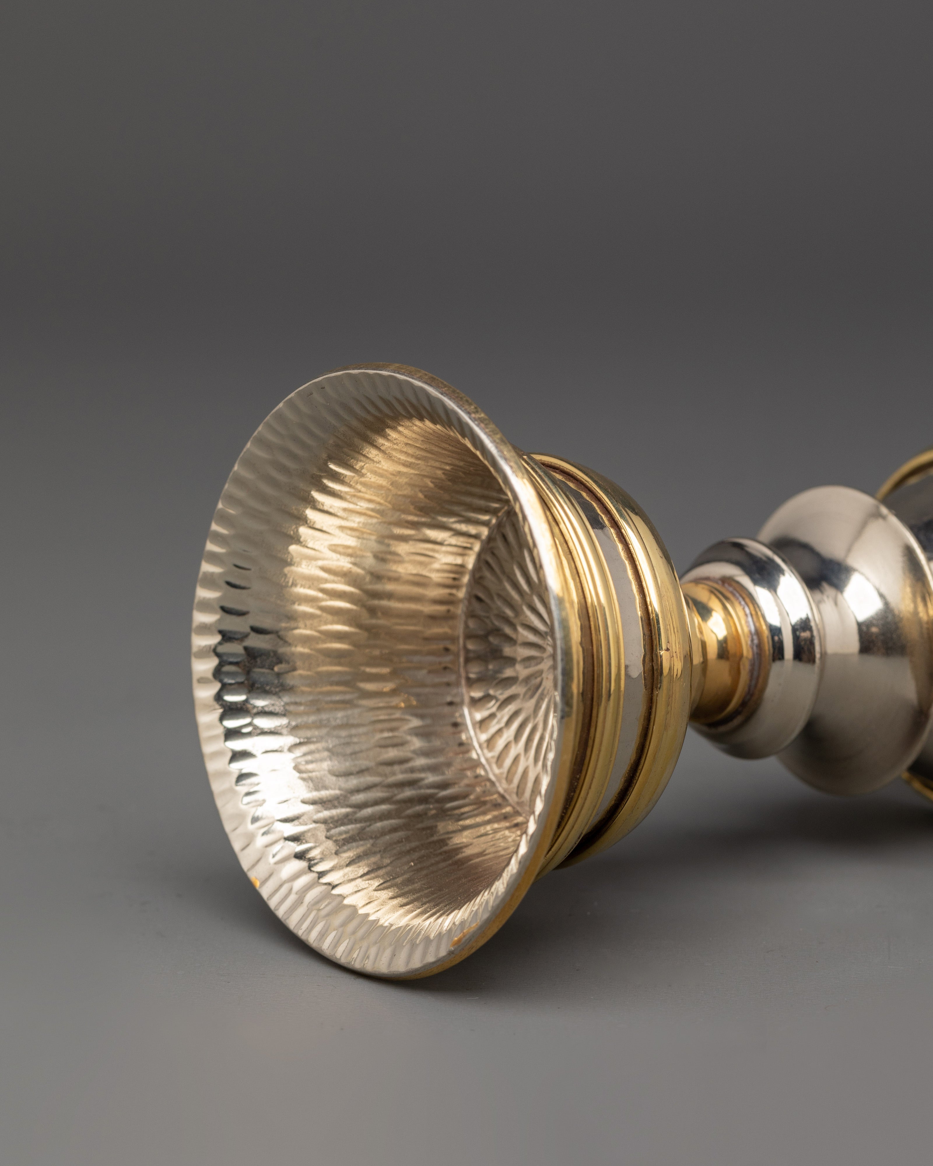Handcrafted Sacred Butter Lamp for Tibetan Rituals and Meditation | Meditation & Puja Lamp