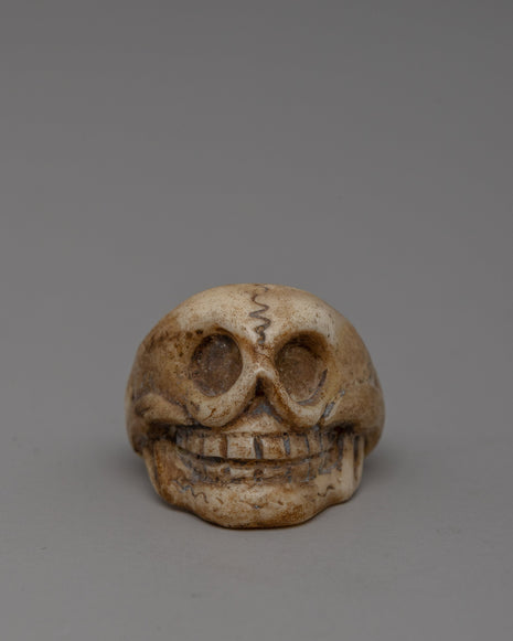 Hand-carved Buffalo Bone Ring with Intricate Details | Symbol of Strength and Individuality