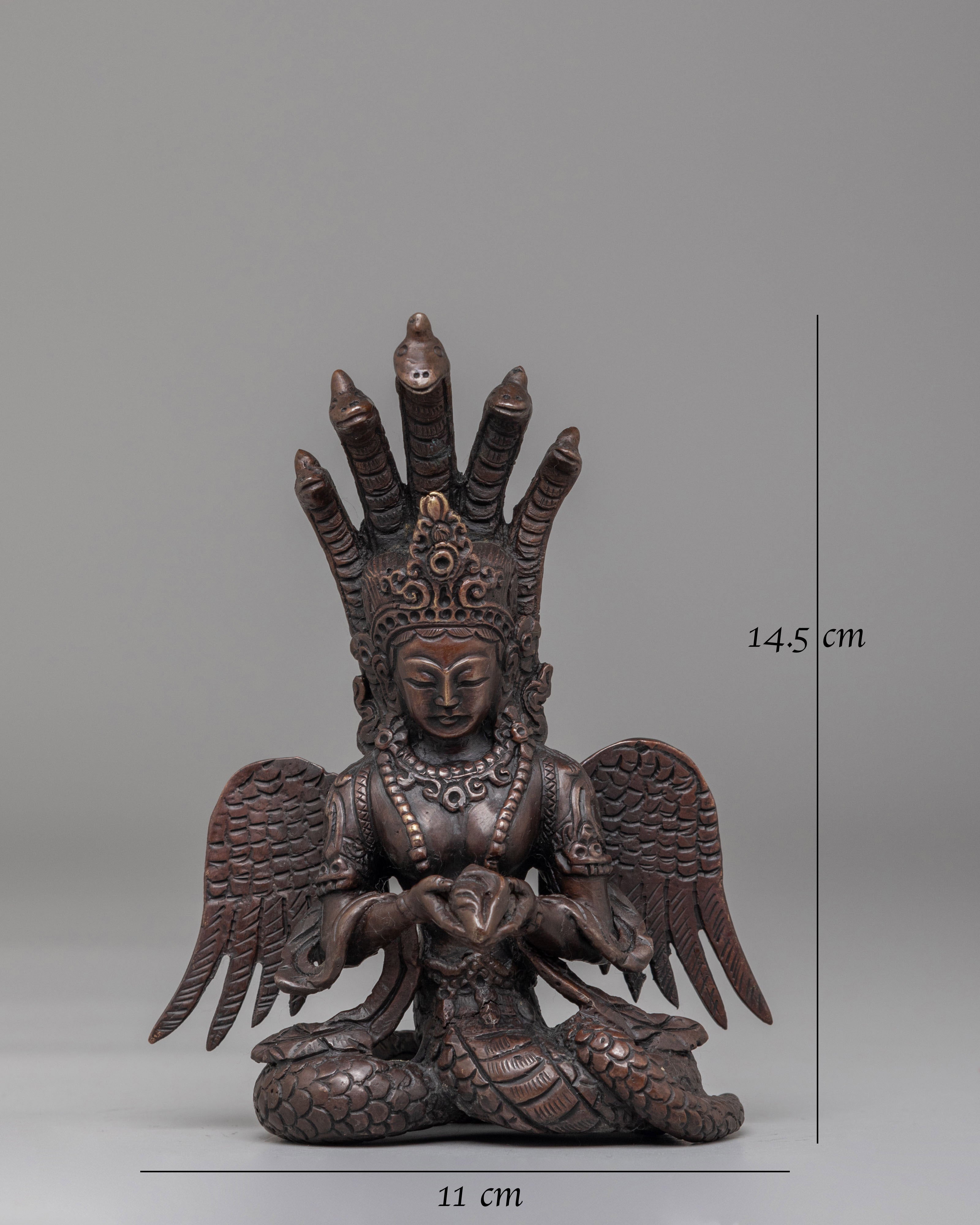 Handmade Ritual Naag Kanya Statue | Divine Snake Goddess