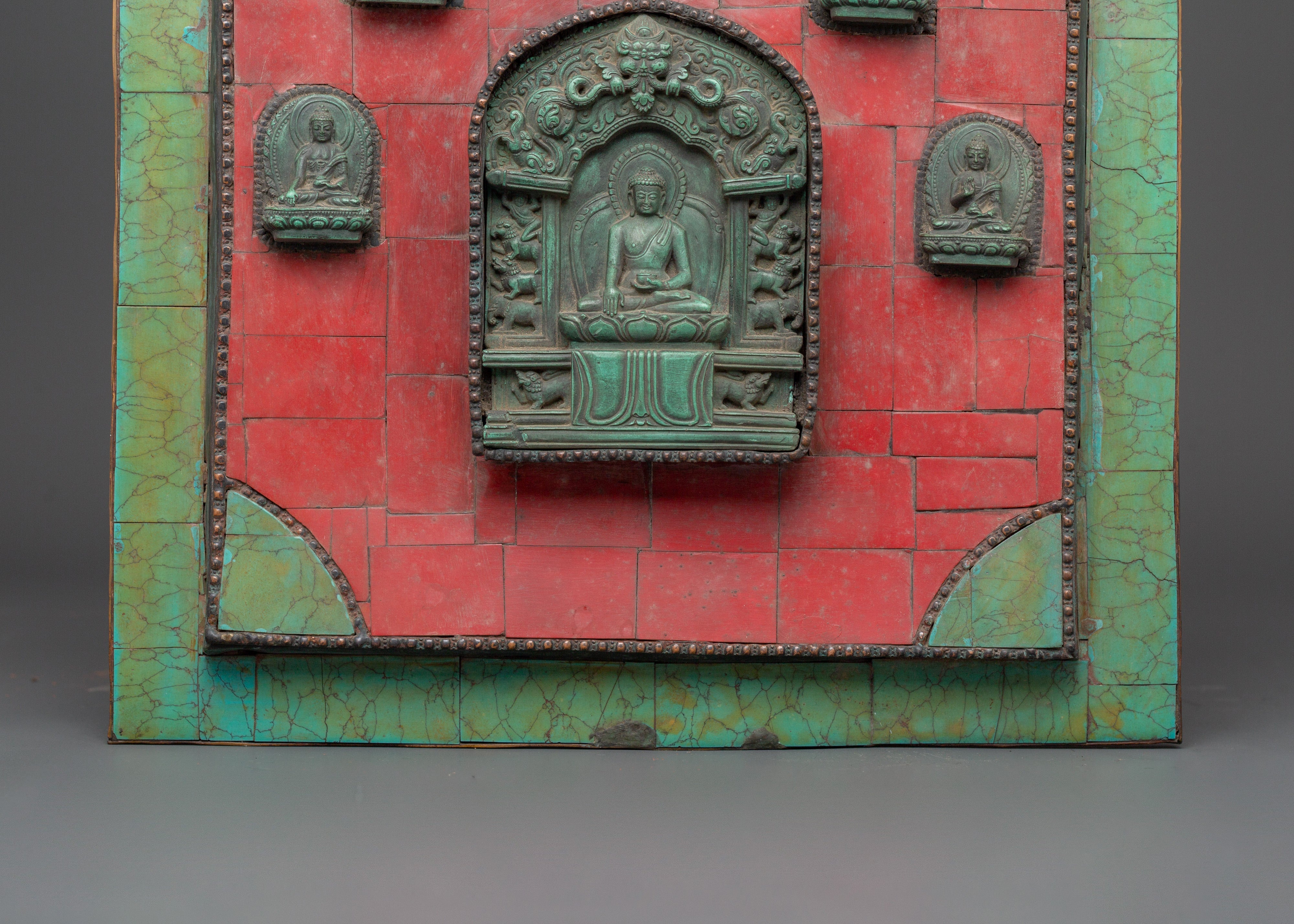Buddhist Wall Hanging | Copper Buddha Panel