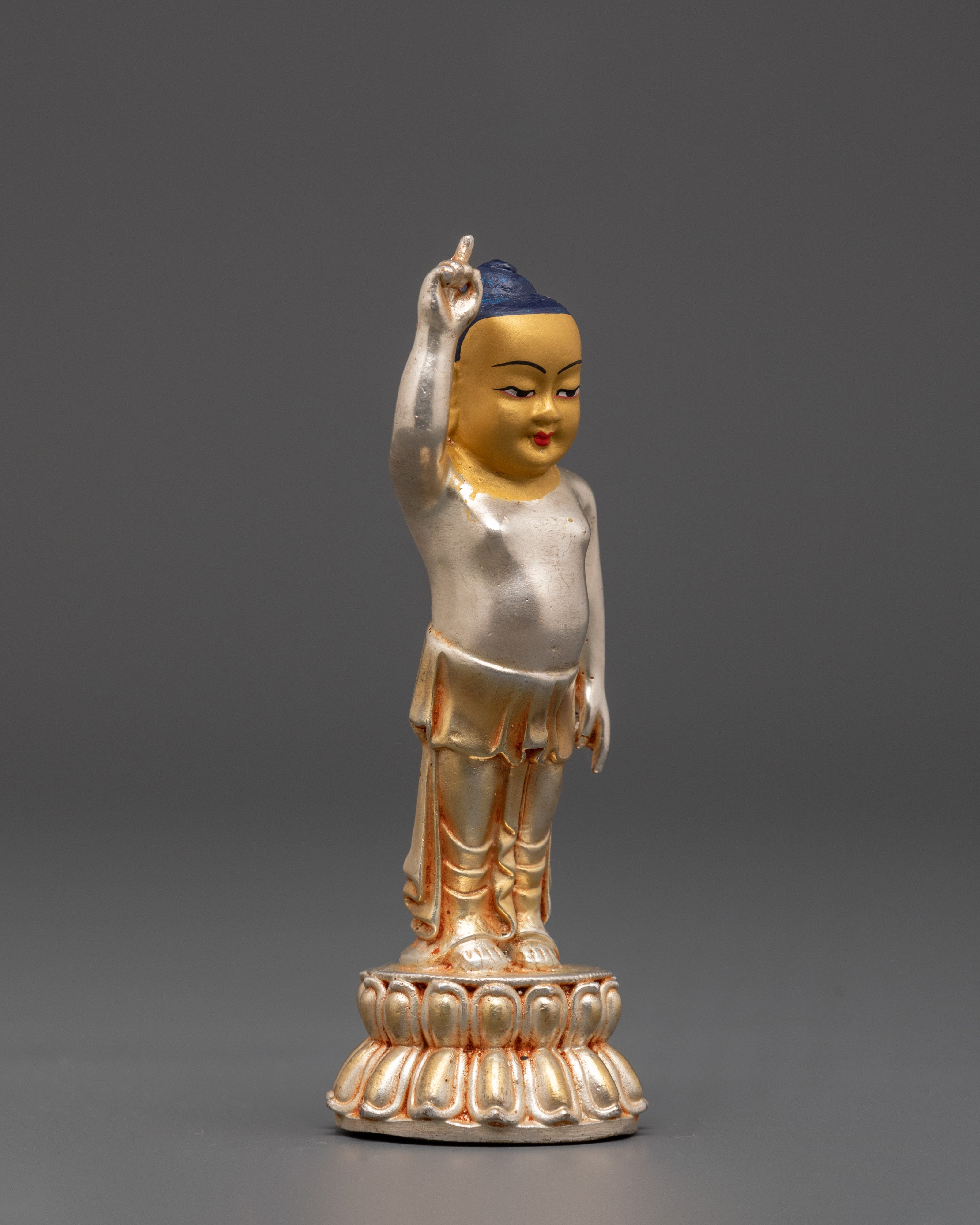 Silver Plated Siddhartha Gautam | Spiritual Buddha Figurine