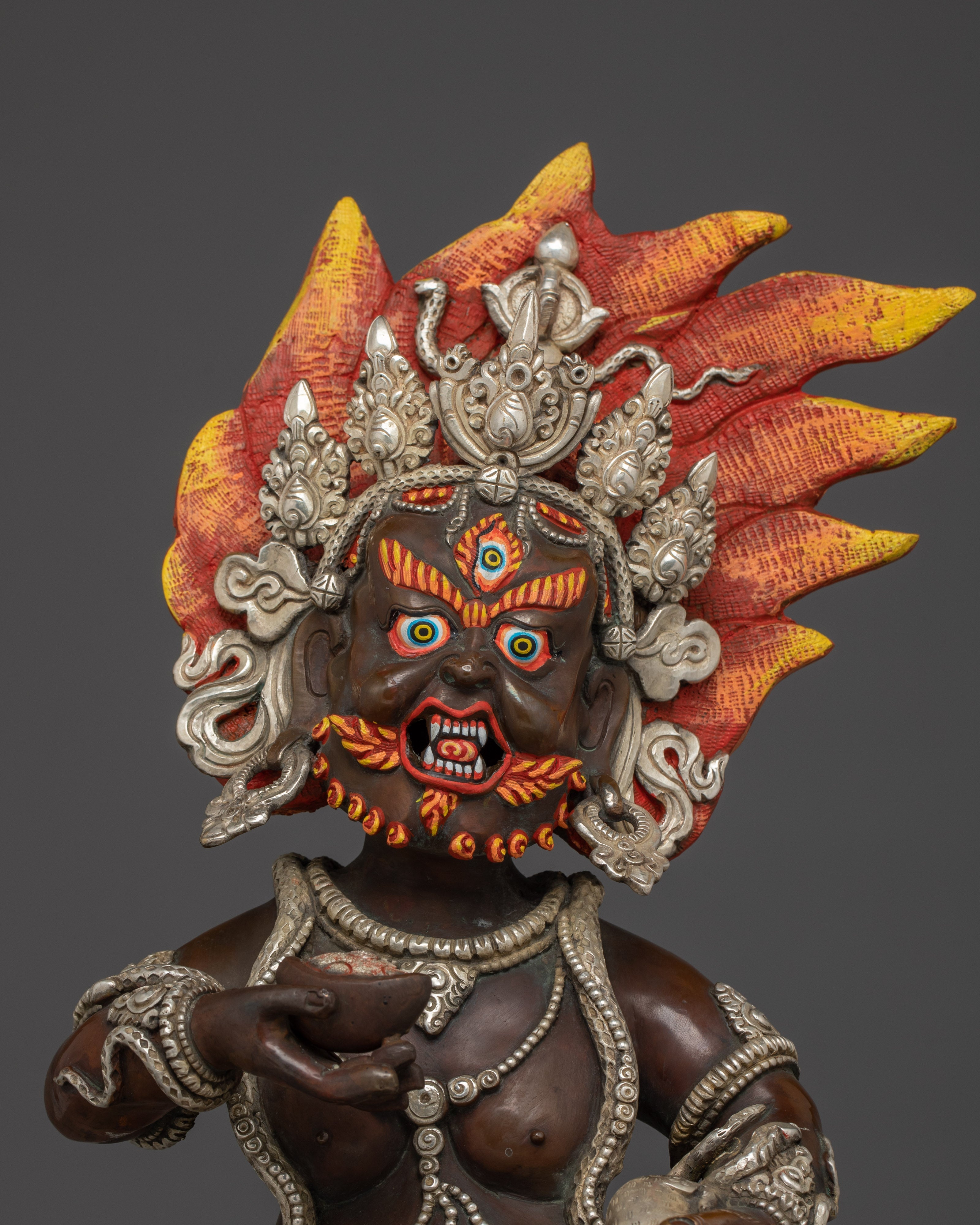 Statue of Vajrayana Black Dzambhala | Wealth Deity