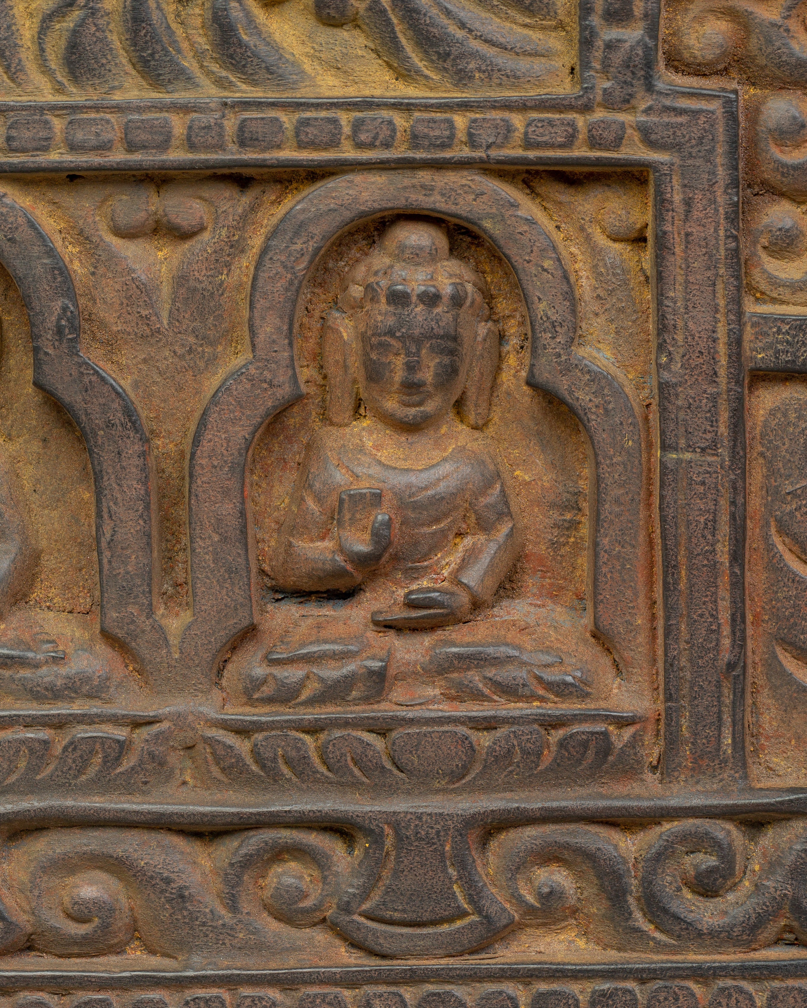 Wooden Sutra Cover | Hand-Carved Tibetan Scripture Holder