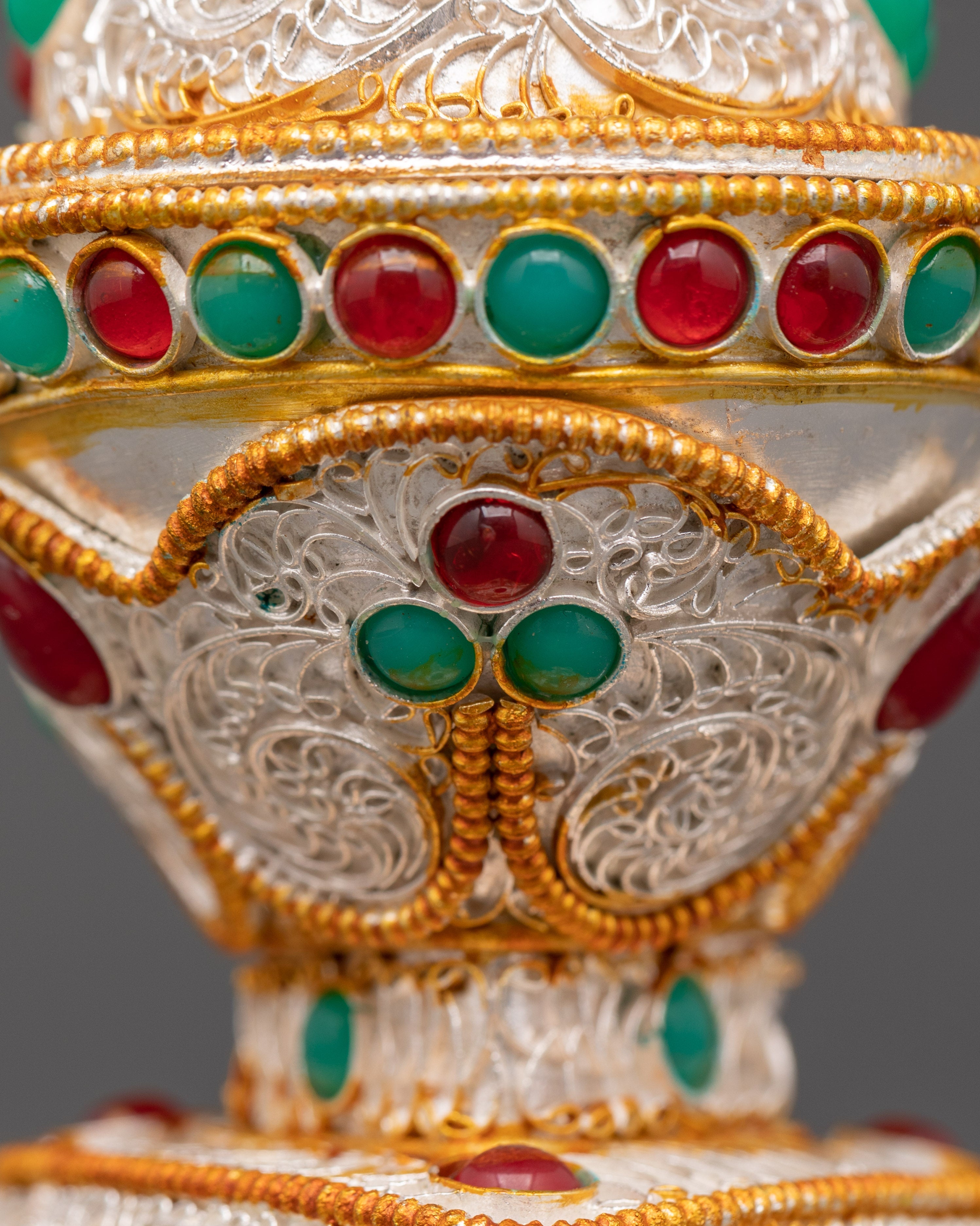 Handcrafted Gold Plated Kapala Set | Sacred Ritual Cups