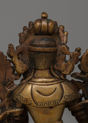 Handcarved Goddess Green Tara Figure | The Mother of Liberation