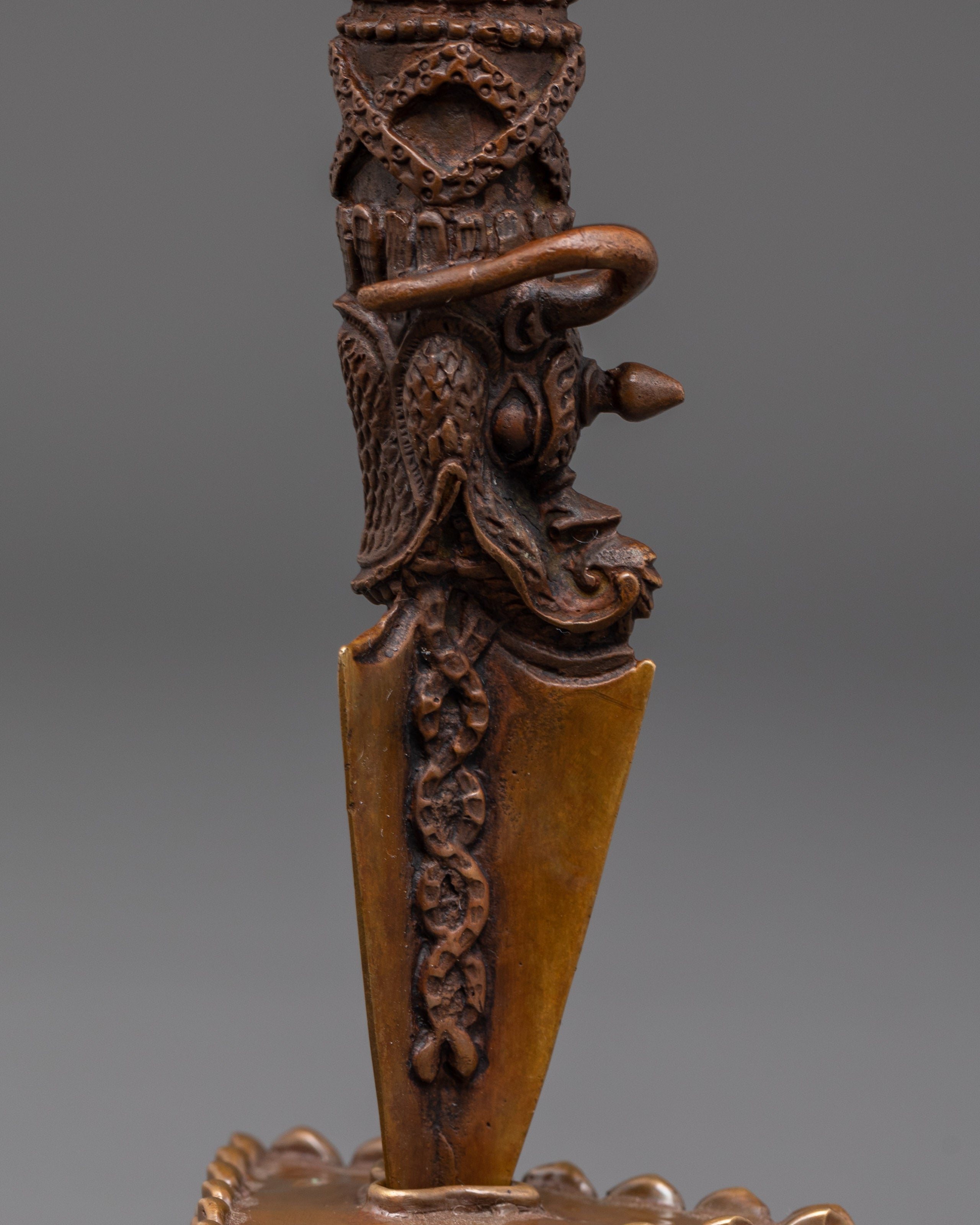 Tibetan Ritual Weapon Phurba | Buddhist Ritual Dagger for Meditation and Altar