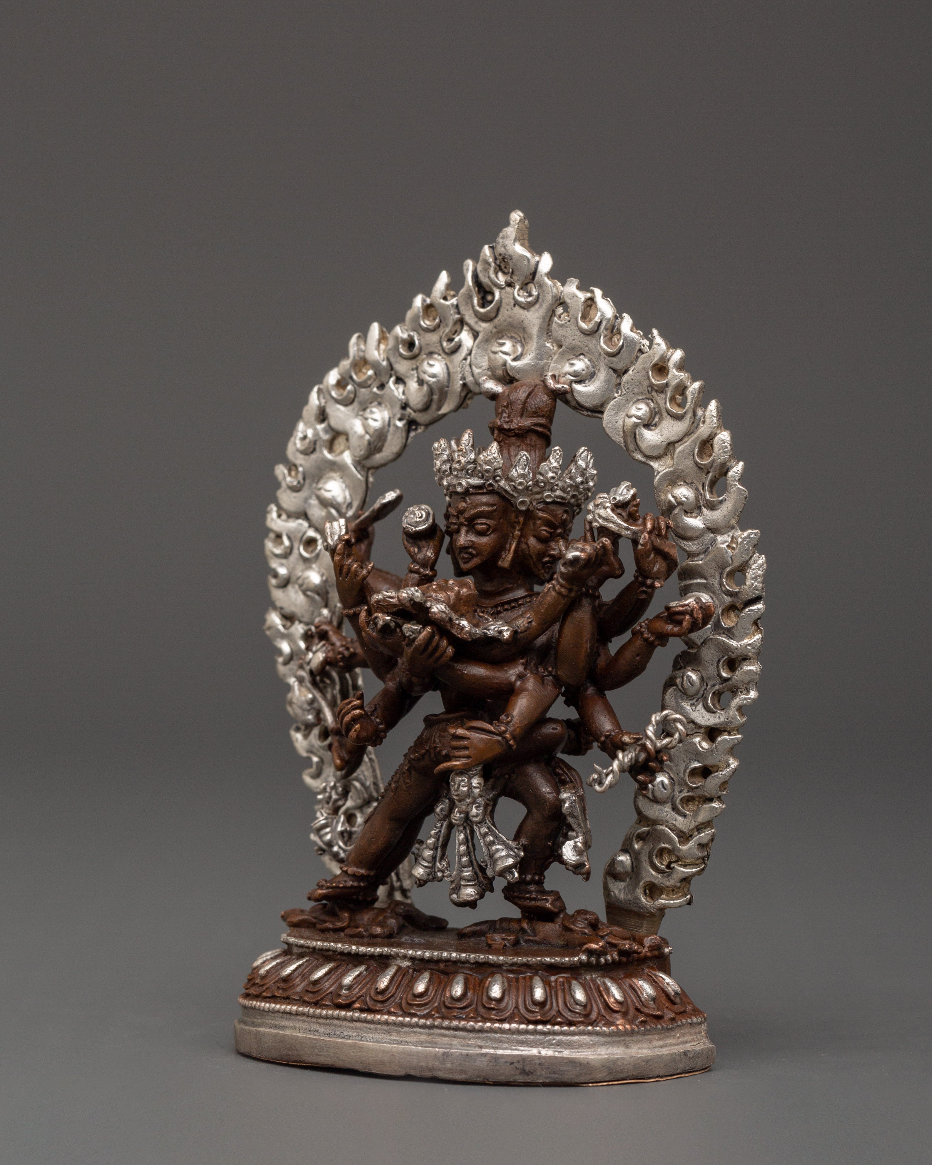 Chakrasambhara Copper Statue | Buddhist Deity Sculpture