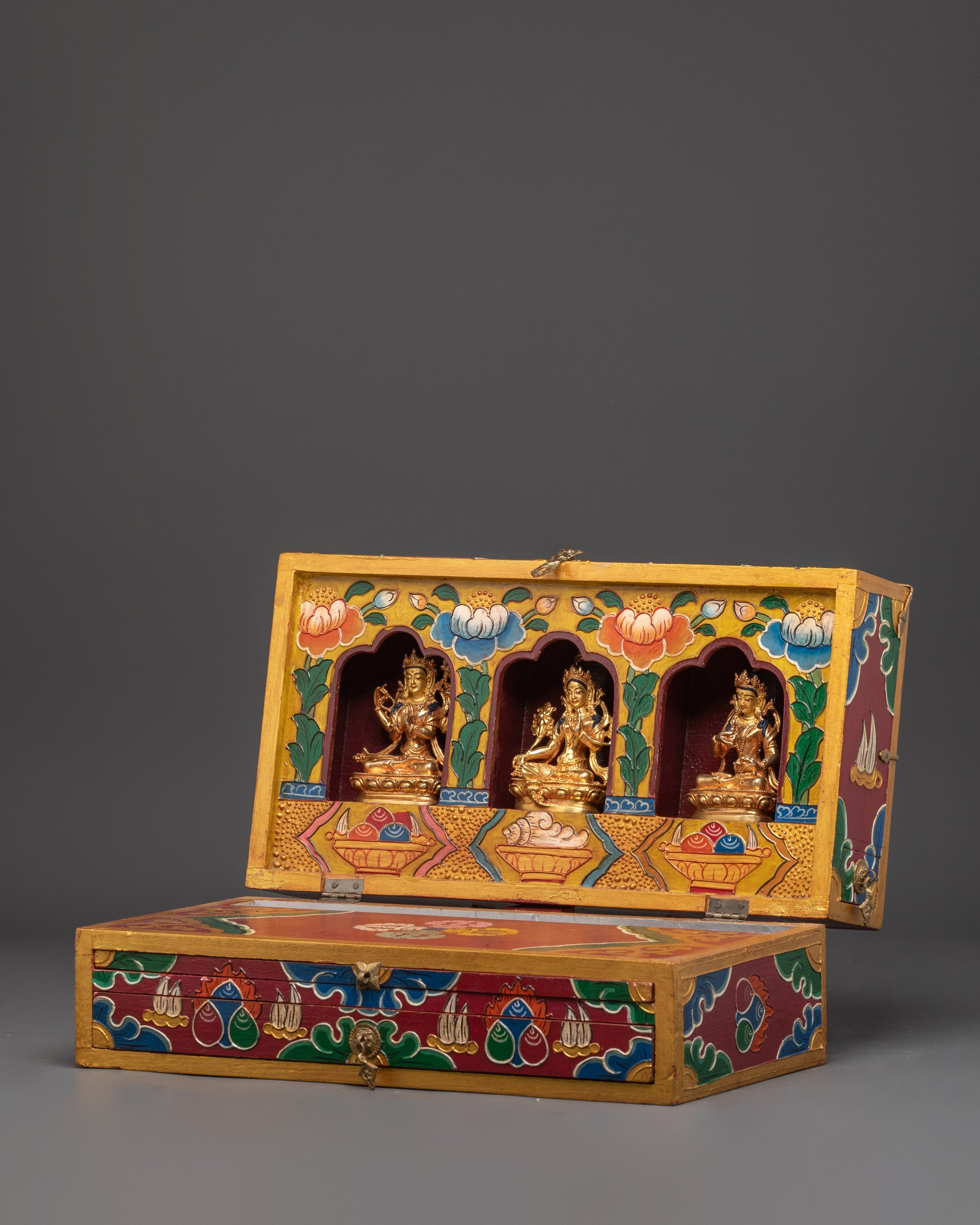 Buddhist Altar Box with Buddha Statue | Altar and Meditation Decor