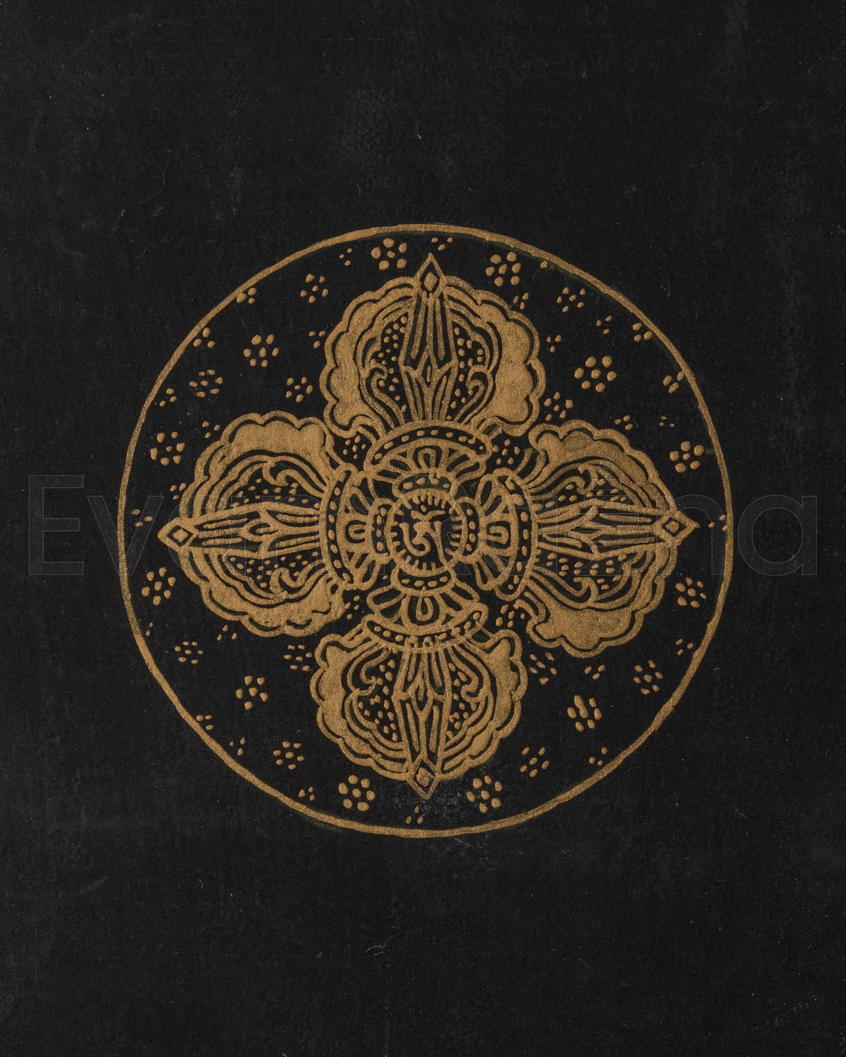 Biswo Vajra Mandala Thangka for Locket | Sacred Tibetan Art