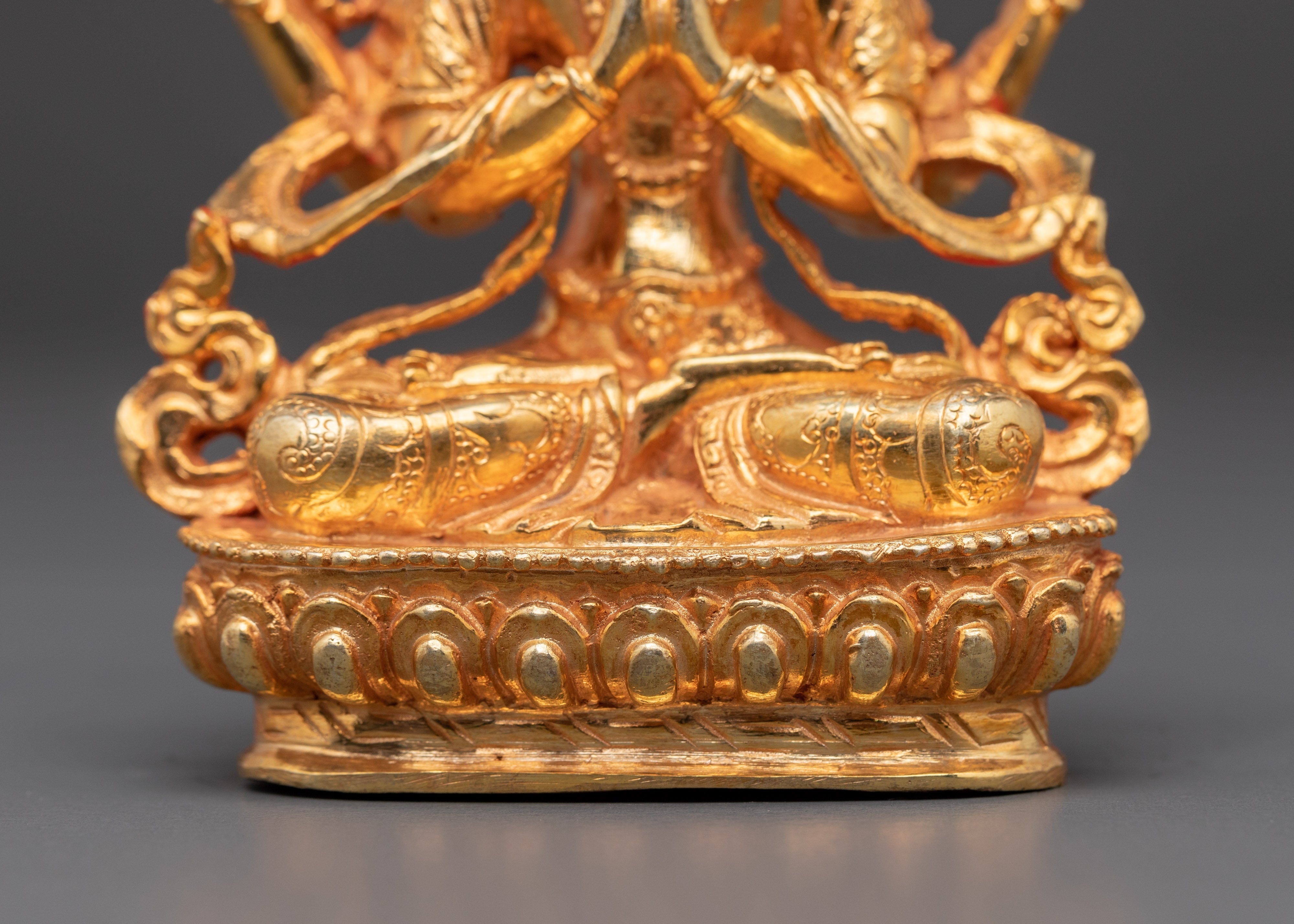 Four Armed Bodhisattva Chenrezig Statue | Tibetan Buddhist Deity of Compassion