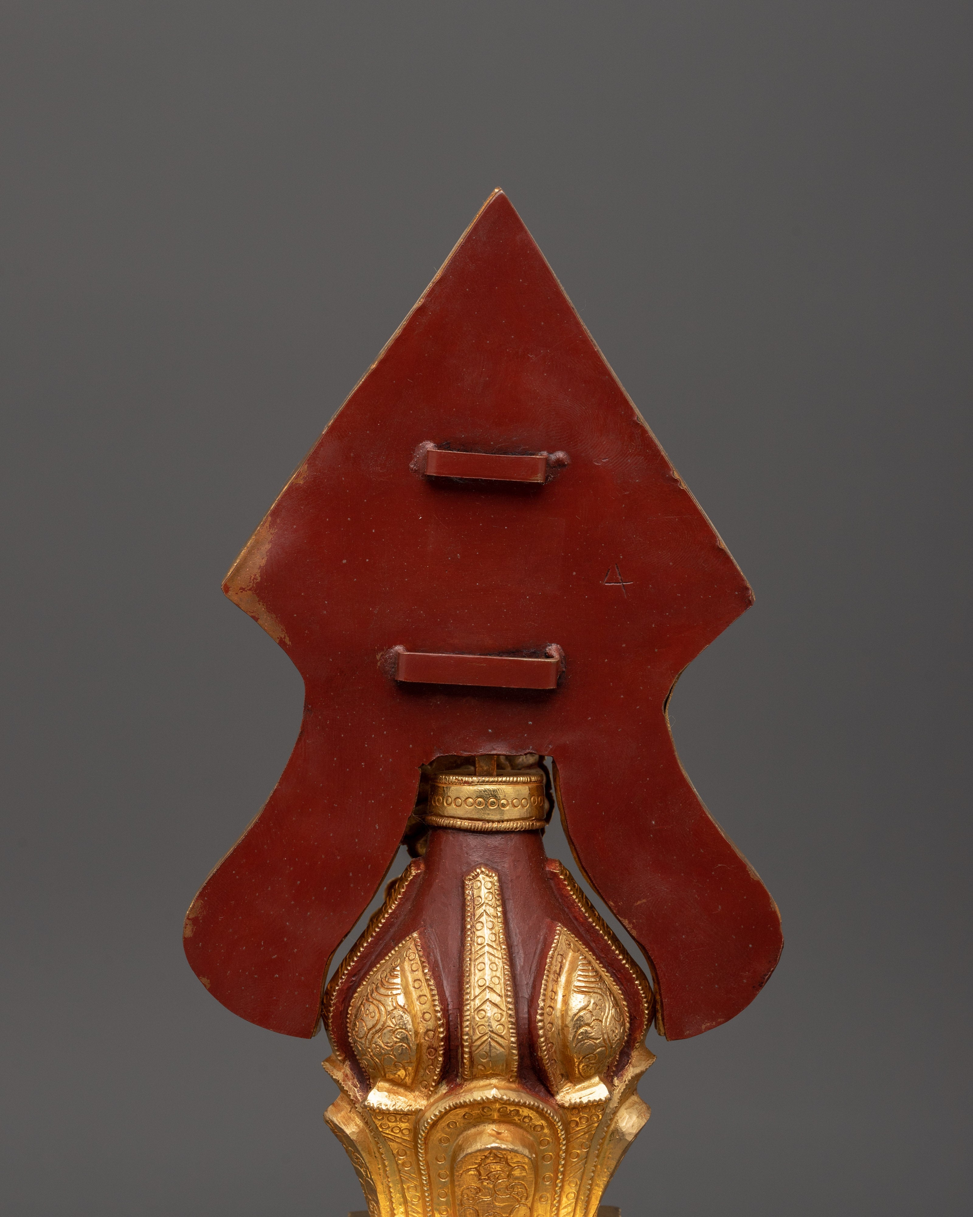 Gold-Plated Copper Torma | Tibetan Buddhist Ritual Offering