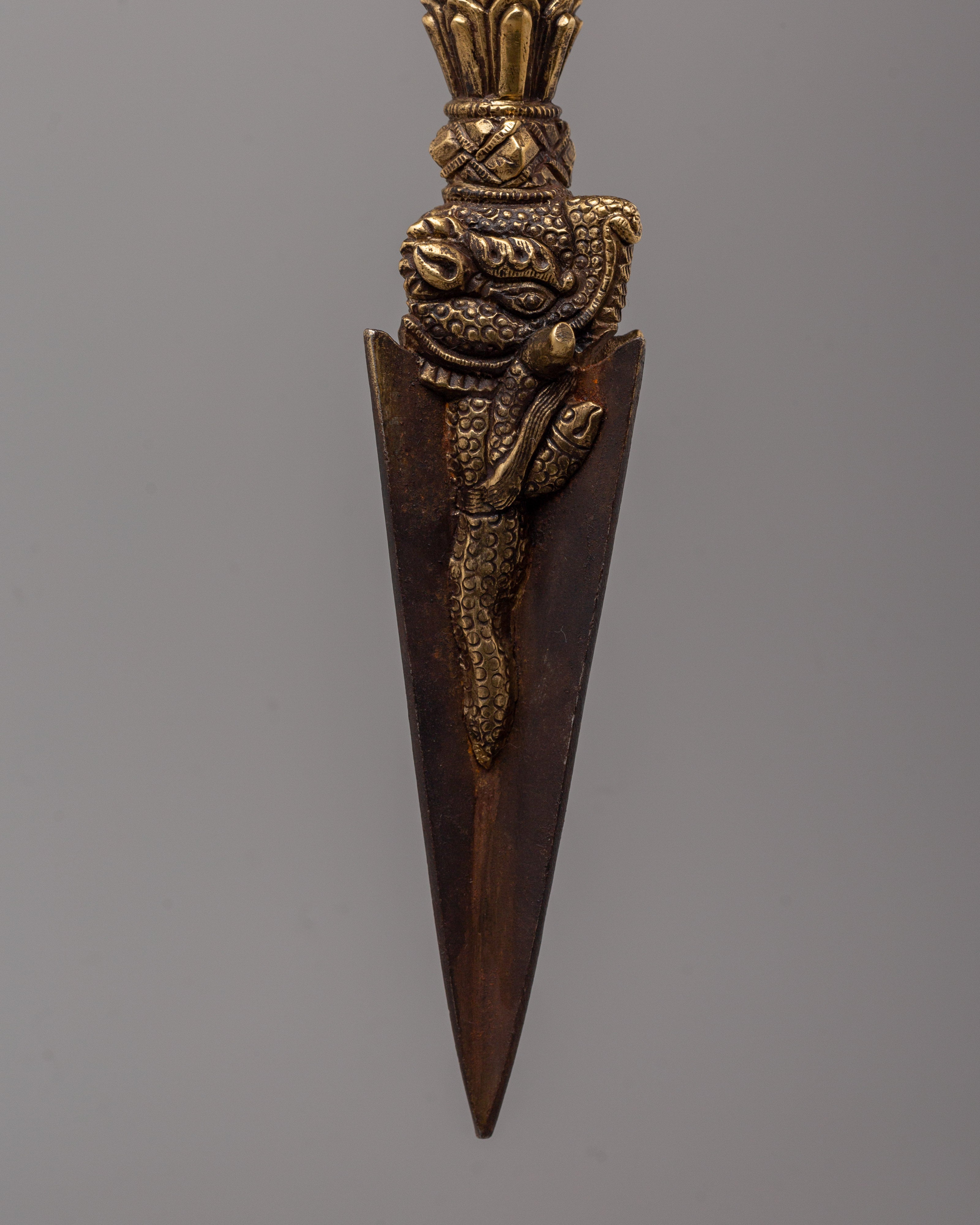 Handcrafted Iron Phurba Ritual Dagger | Sacred Tibetan Ritual Artifact