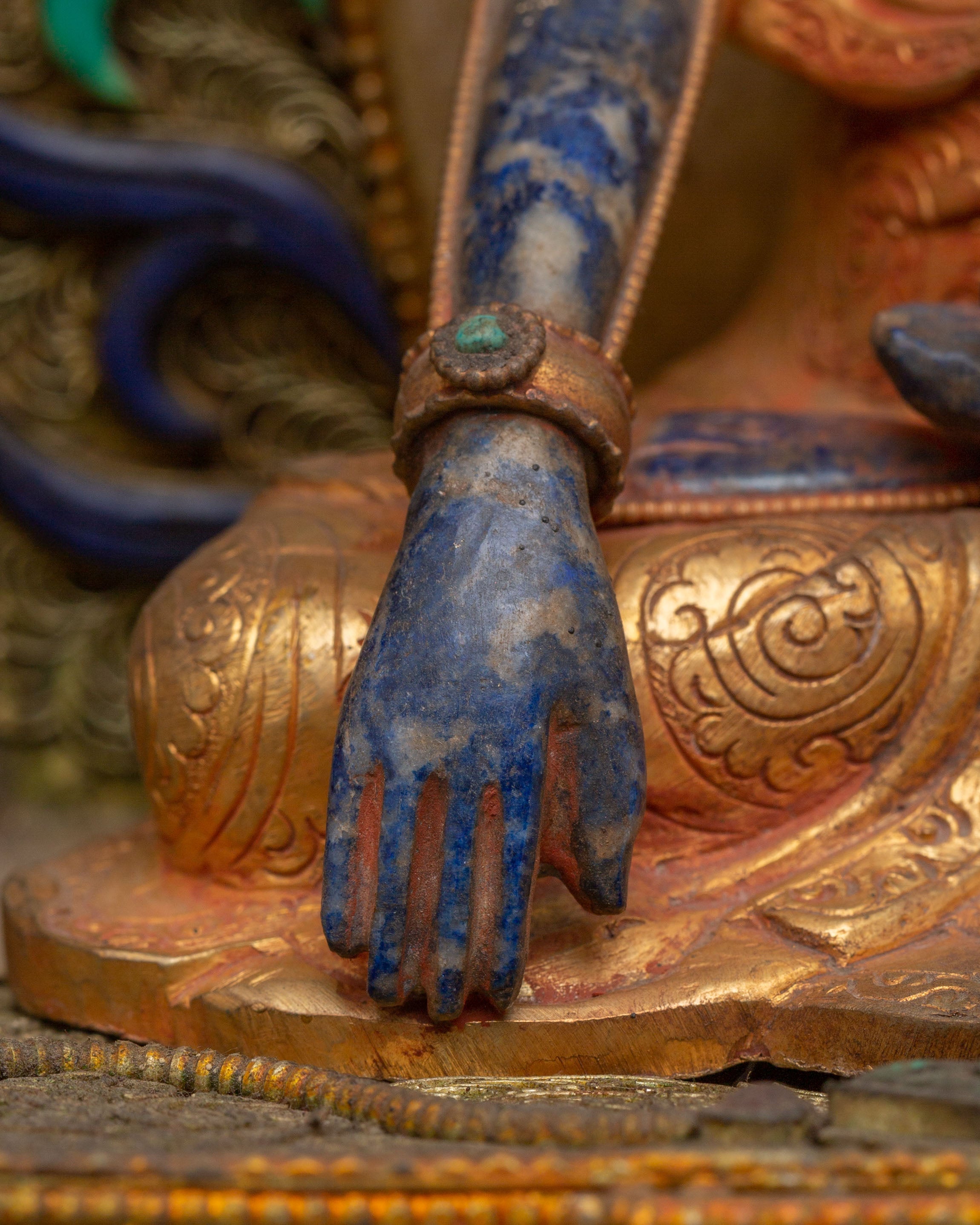 Crown Shakyamuni Buddha With Altar Box | Handcrafted Spiritual Artwork for Meditation and Home Decor