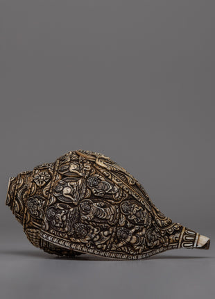 Handcrafted Traditional Tibetan Conch Shell | Sacred Buddhist Sankha