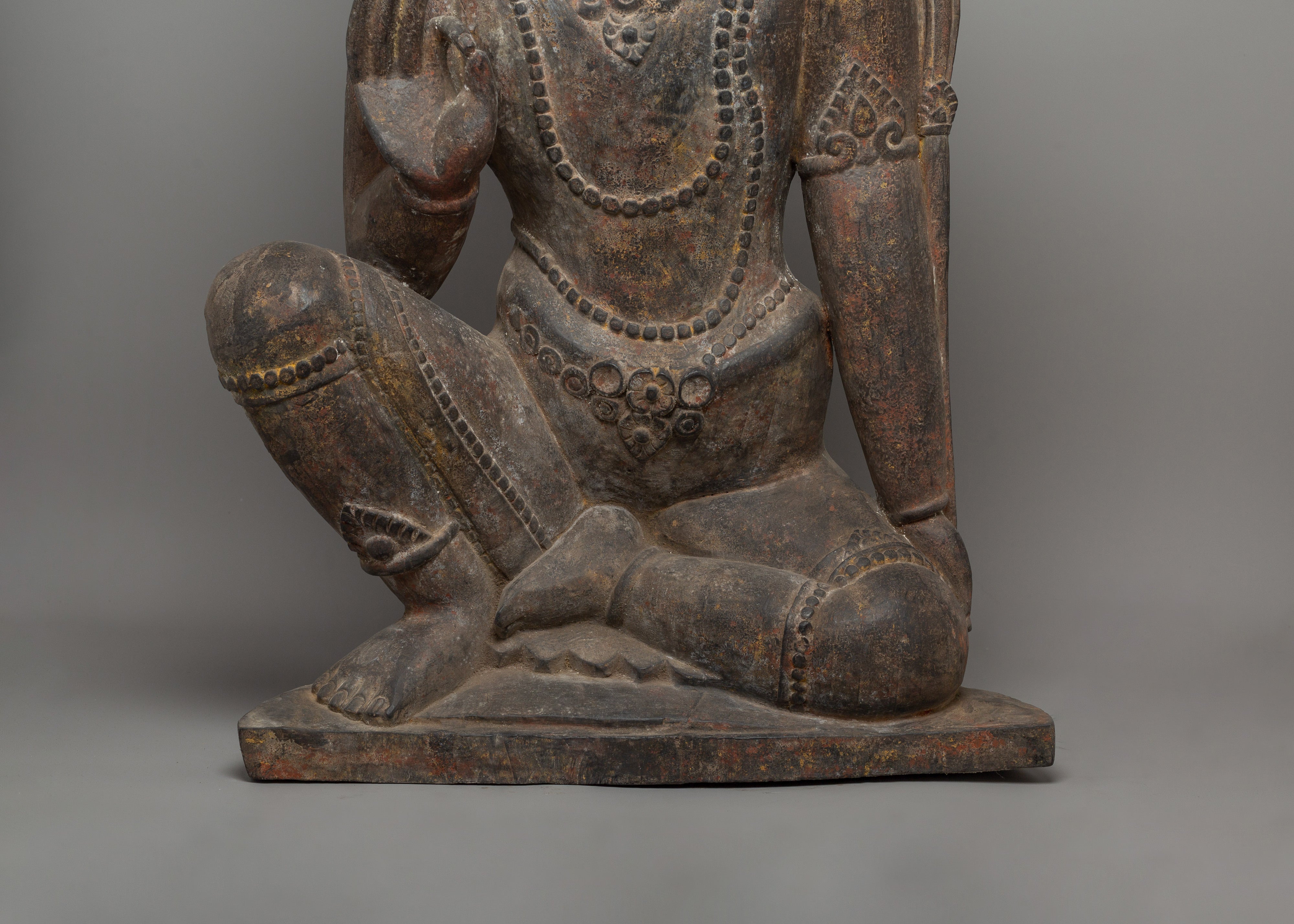 Handcarved Wooden Lokeshwor Statue | Divine Buddhist Protector