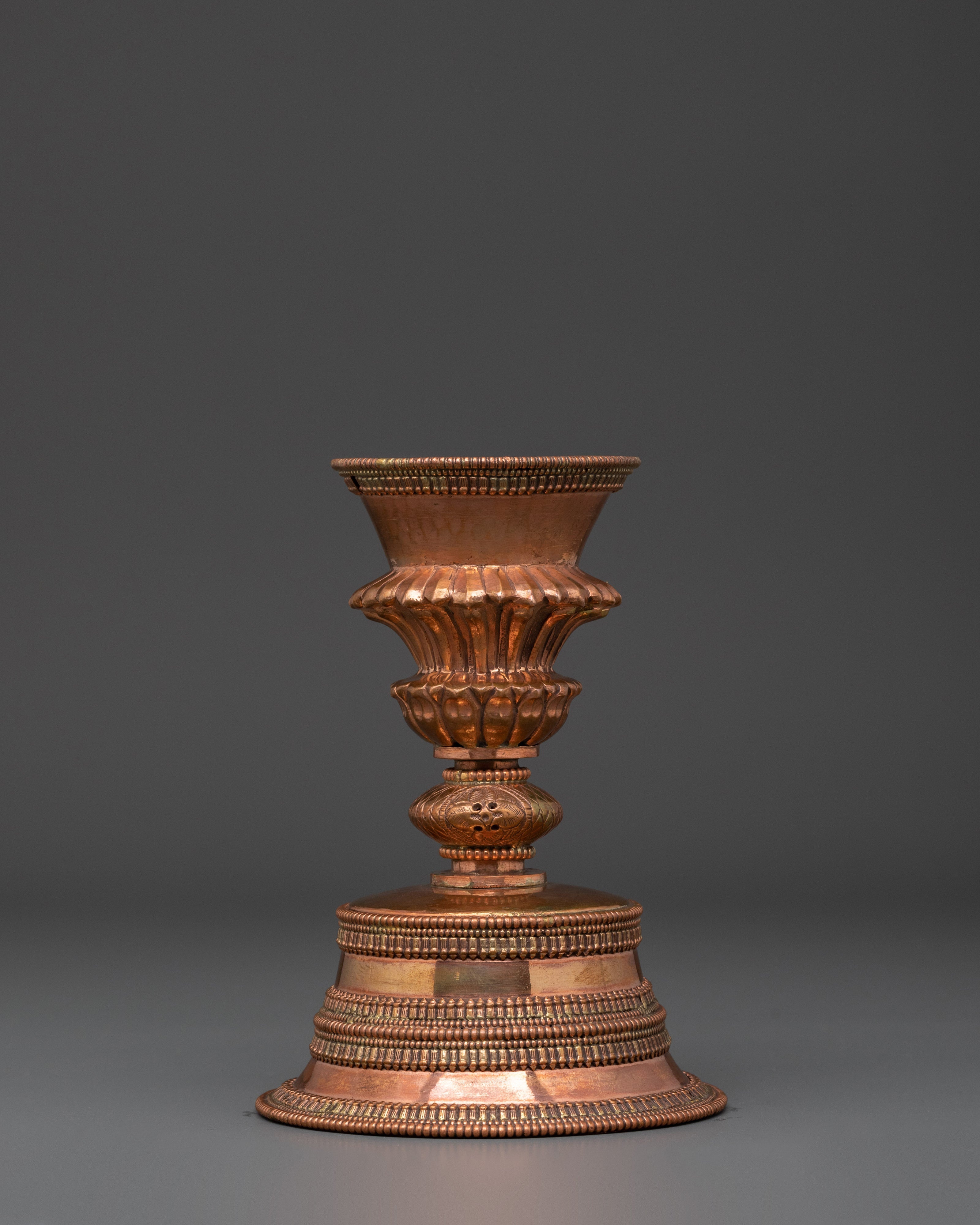 Traditional Copper Lamp | Buddhist Ritual Butter Lamp | Spiritual Light Holder