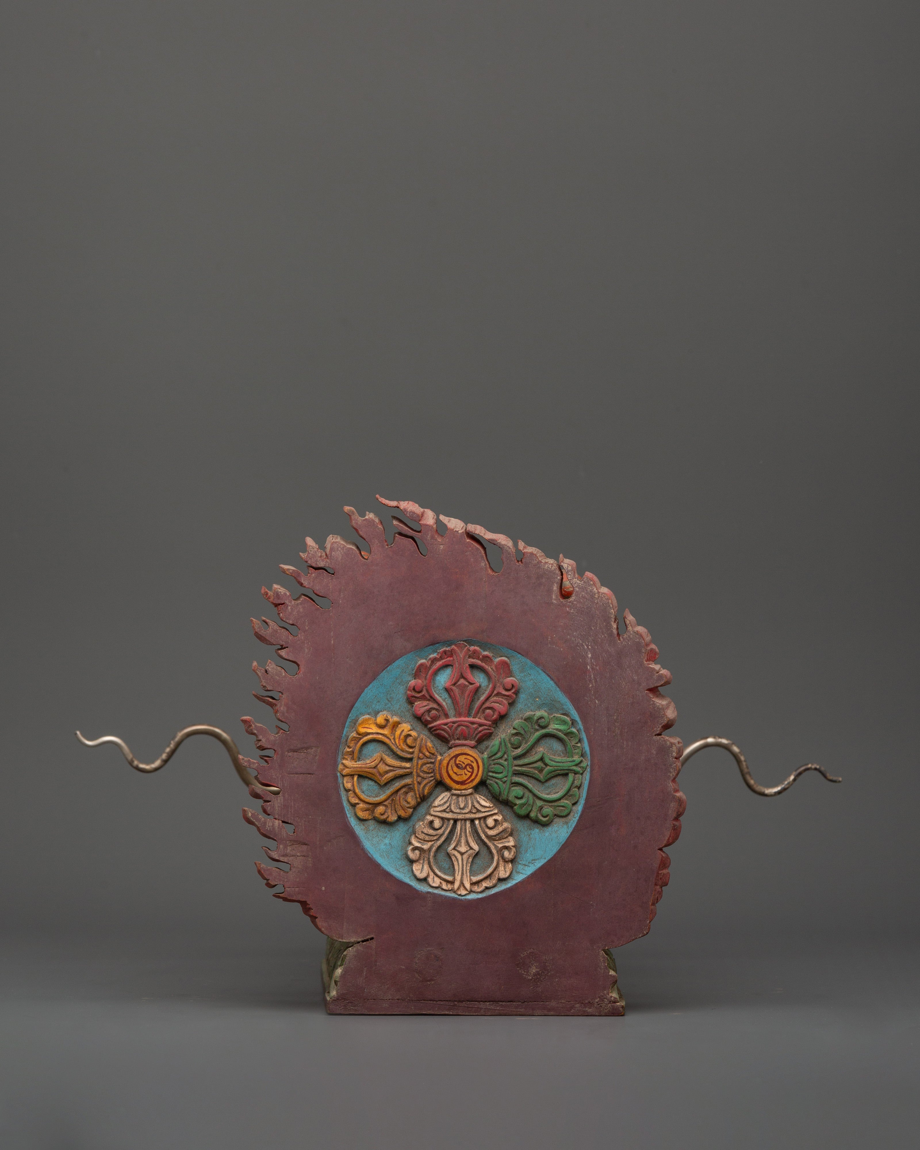 Tibetan Dragon Head Decor Sculpture |  Himalayan Wall Decor Art