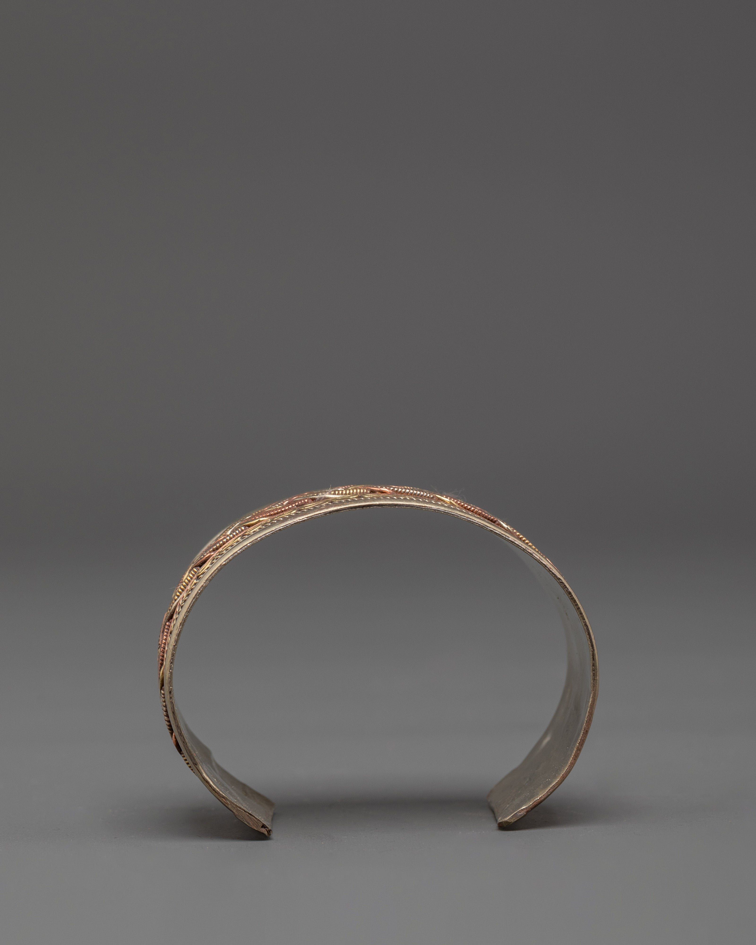 Traditional Himalayan Cuff Bracelet | Copper Brass Metal Jewelry