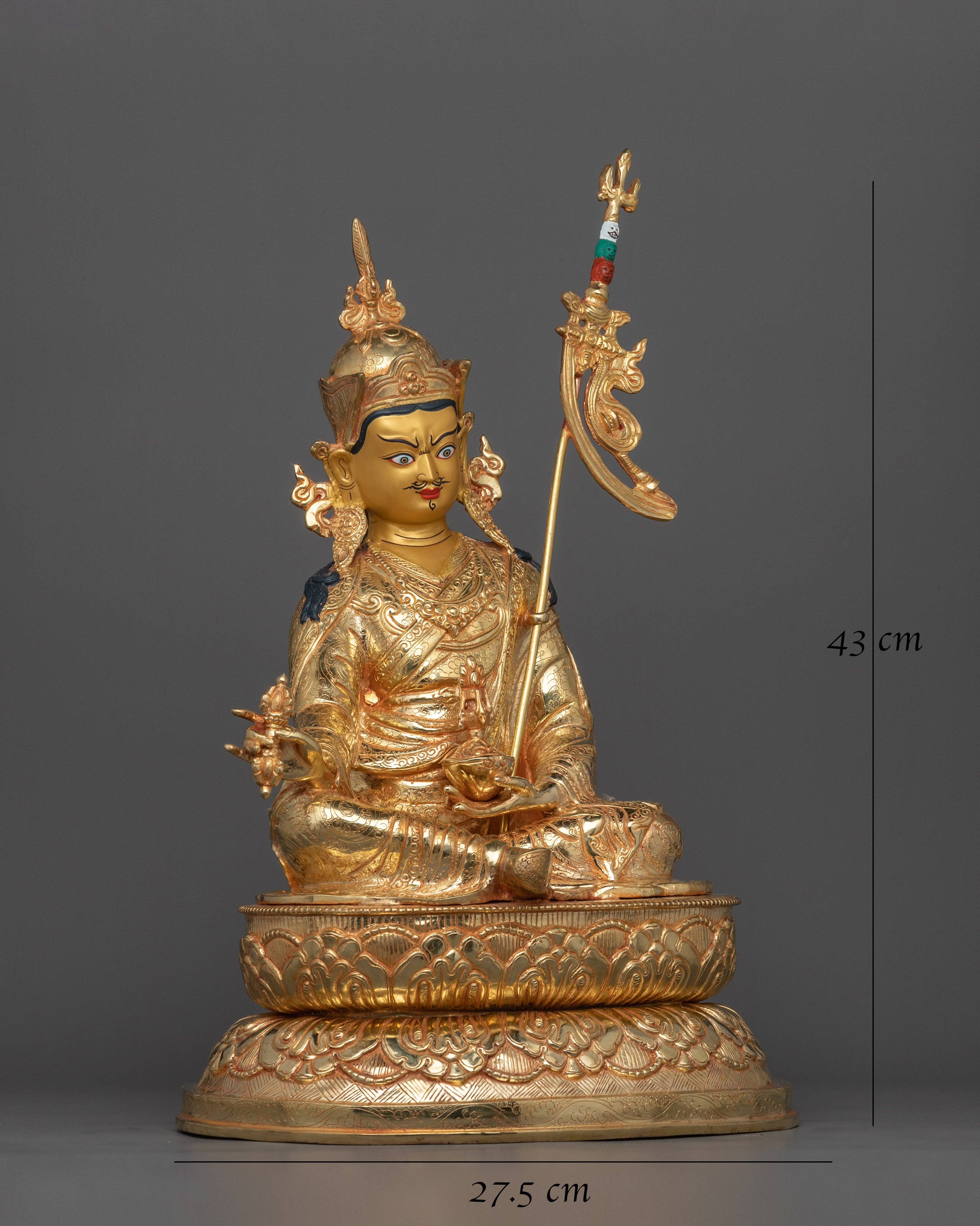 24K Gold-Gilded Padmasambhava