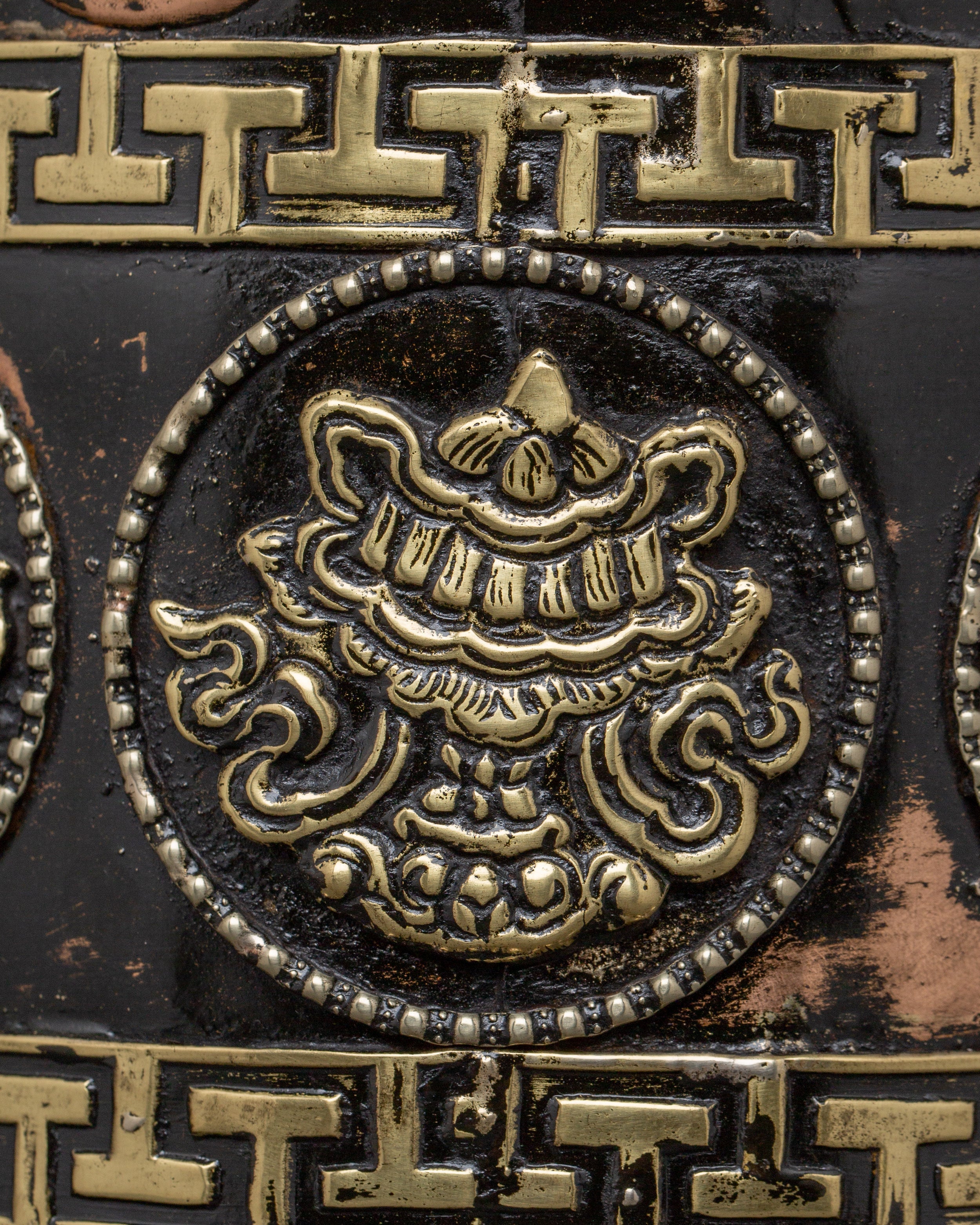 Engraved Copper Tibetan Prayer Wheel | Spiritual Ritual Decor
