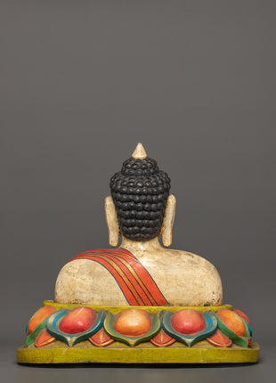 Handcrafted Wooden Buddha Head Statue | Peace and Enlightenment Art