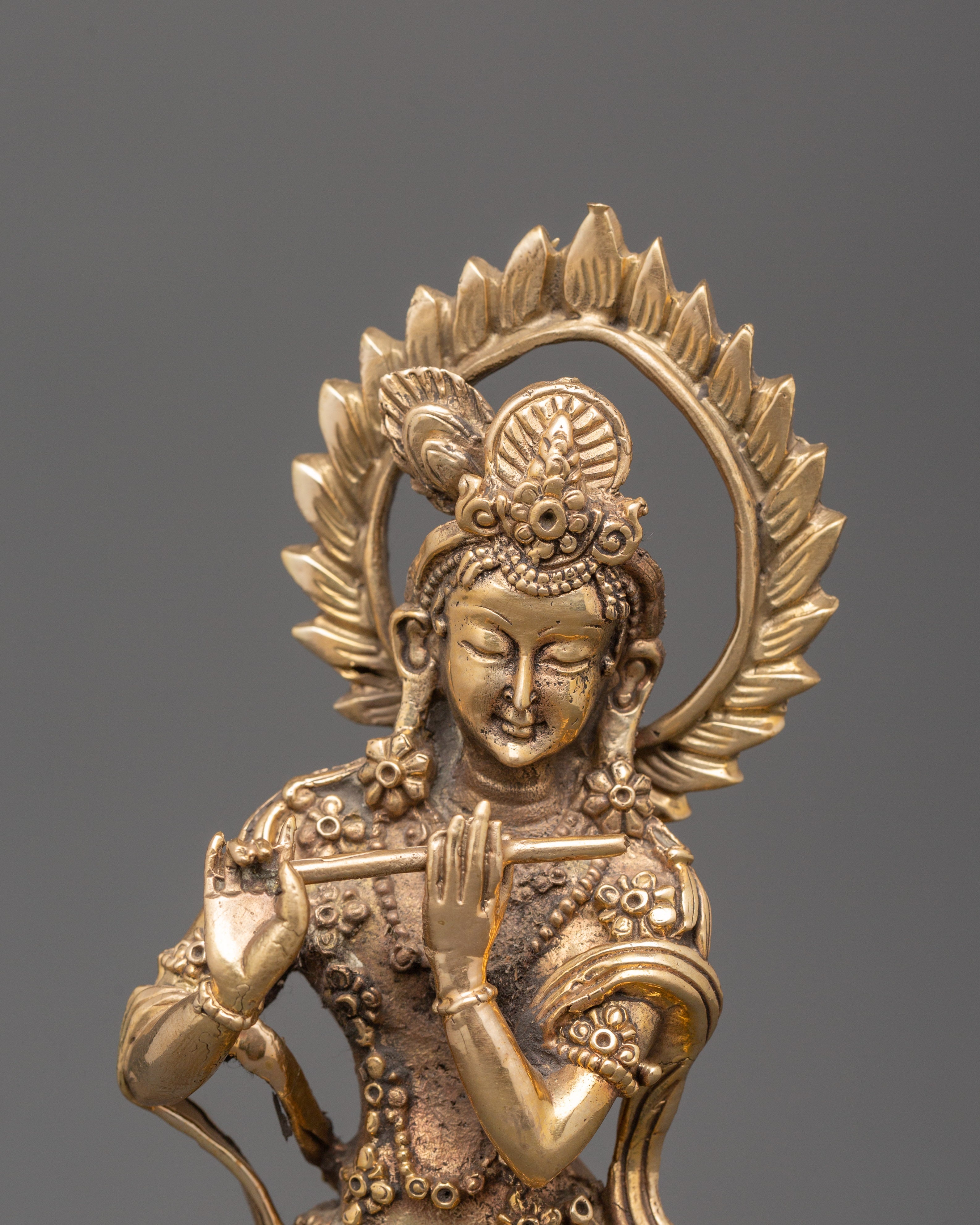 Krishna Traditional Statue | Divine Hindu God of Compassion and Music