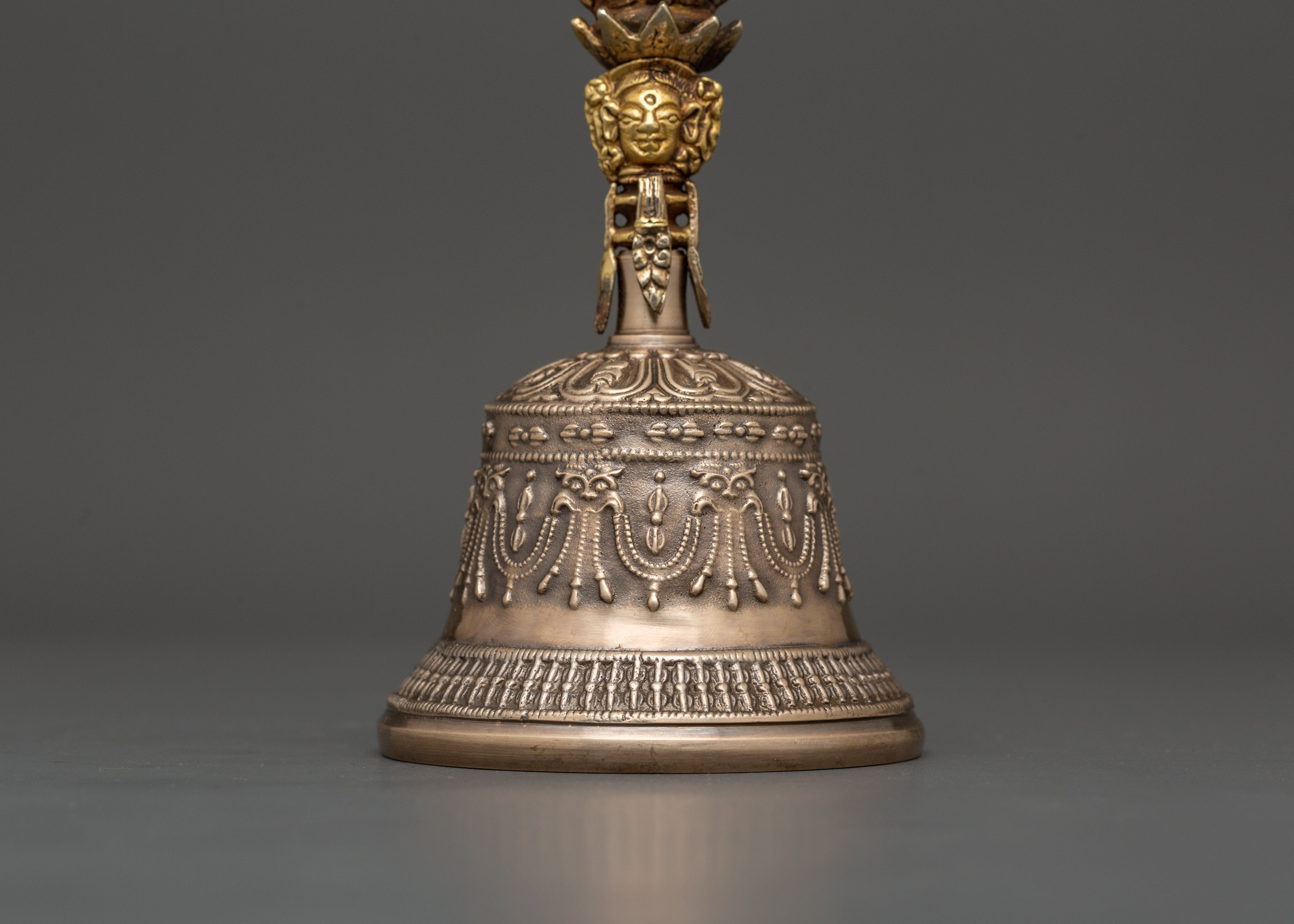 Bell-Vajra Sacred Ceremonial Set | Brass and Bronze Tibetan Ritual Tools