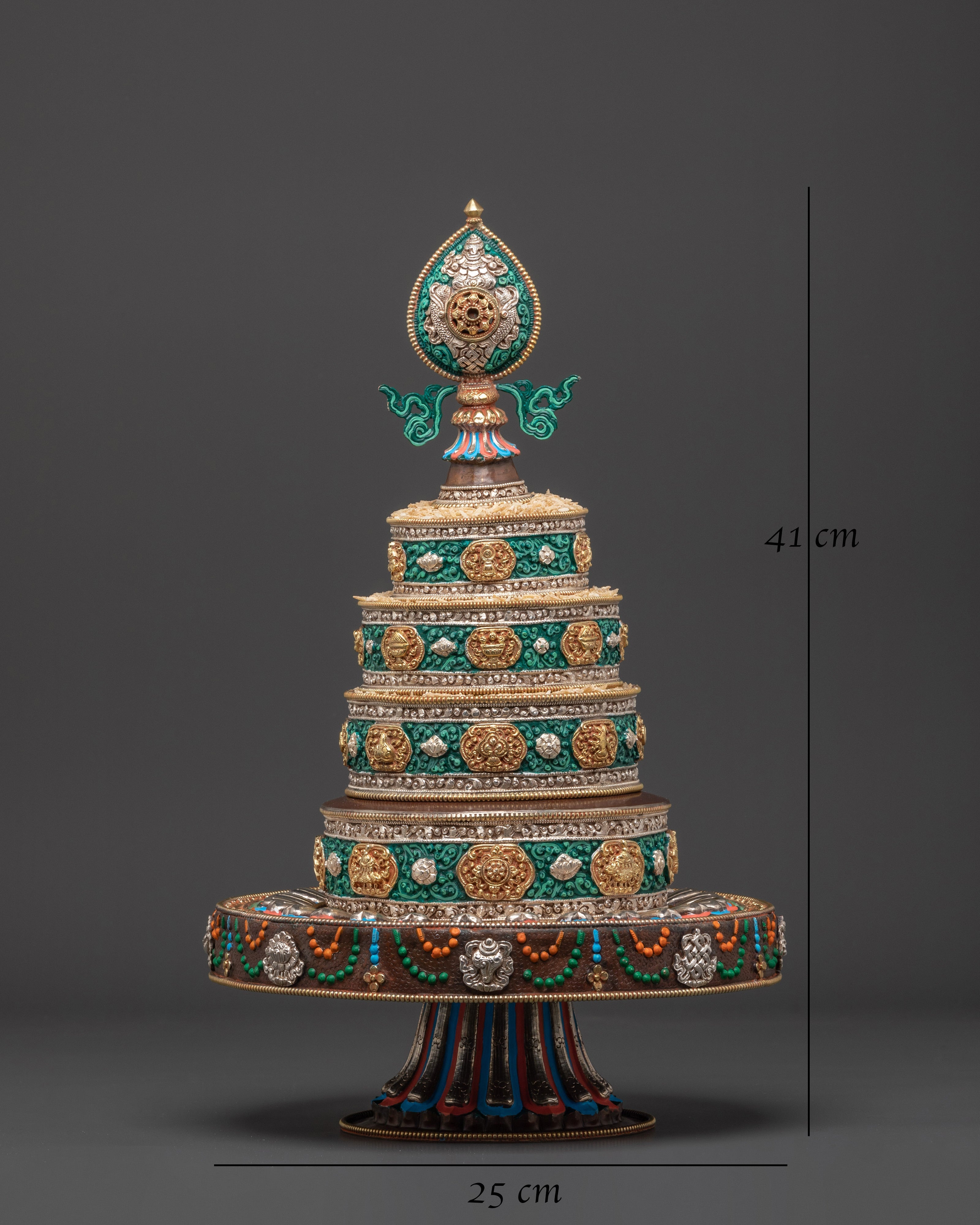 Tibetan Ritual Manda Set | Spiritual Mandala Set for Altar and Meditation