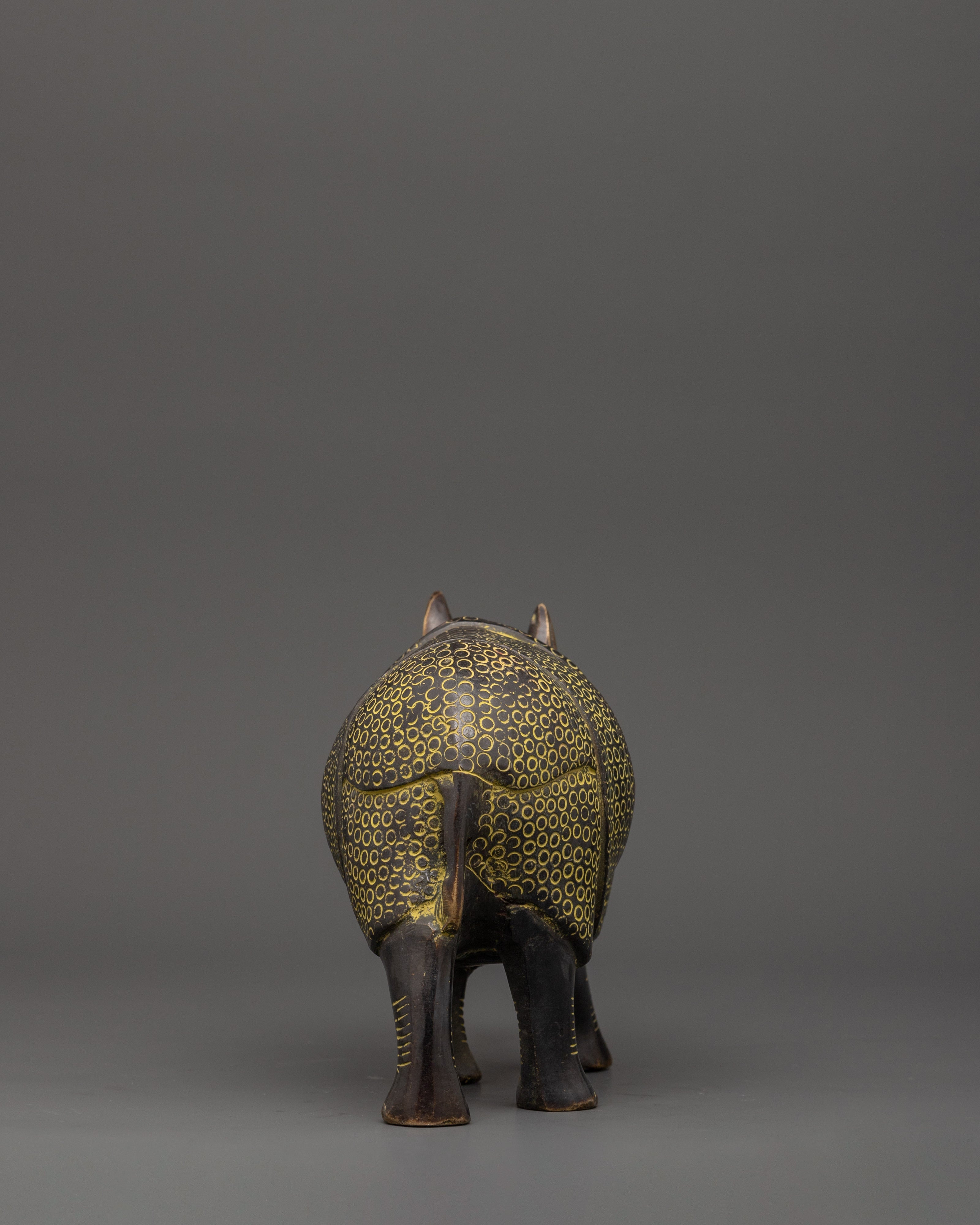 Handcrafted Brass Rhino Statue | Ideal for Wildlife Lovers