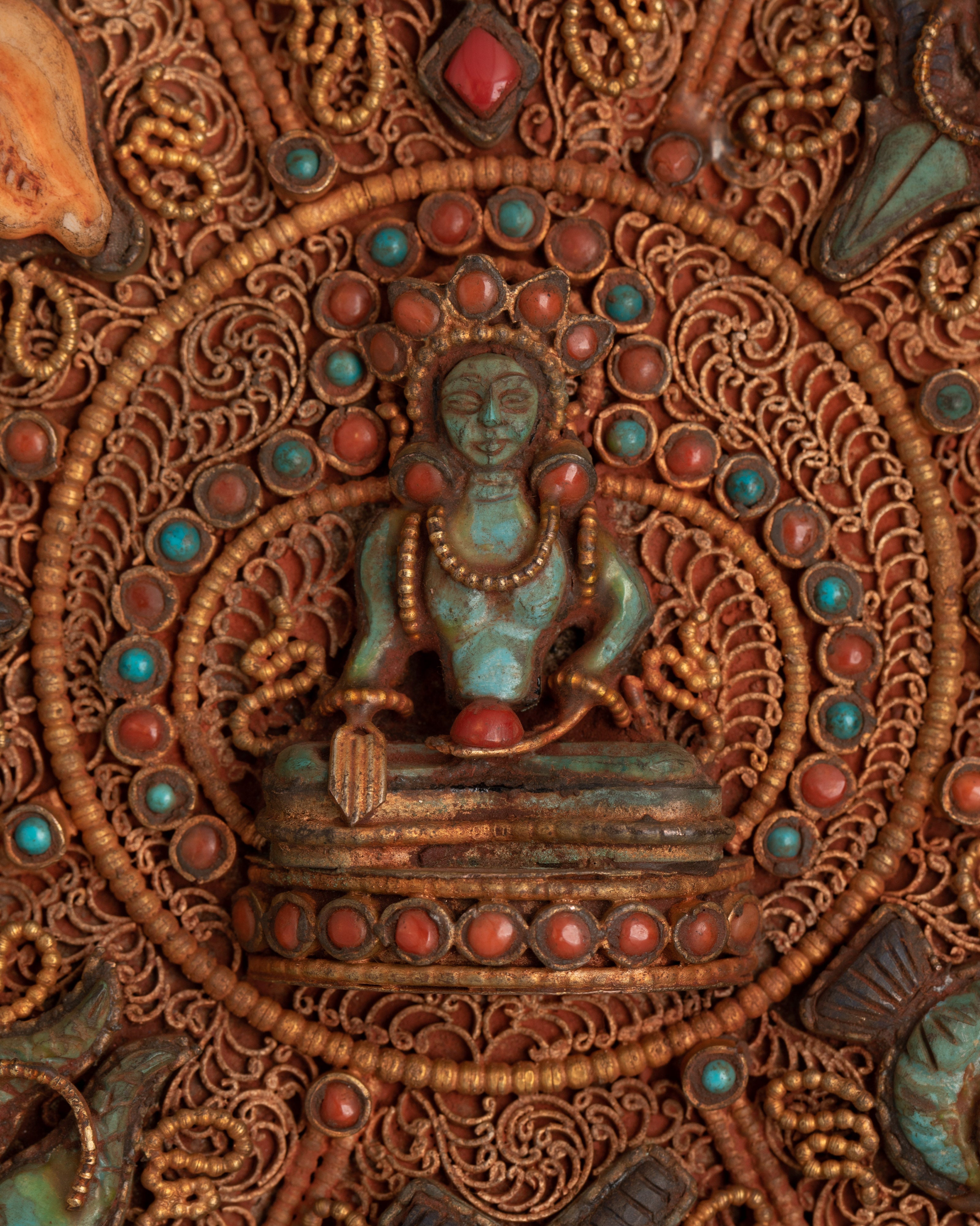 Traditional Tibetan Ghau Box Locket | Ghau Portable Shrine for Protection and Blessings