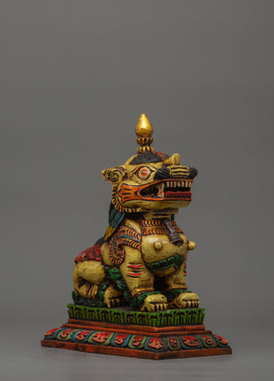 Tibetan Guardian Lion Statue Set | Spiritual Protector & Feng Shui Decor