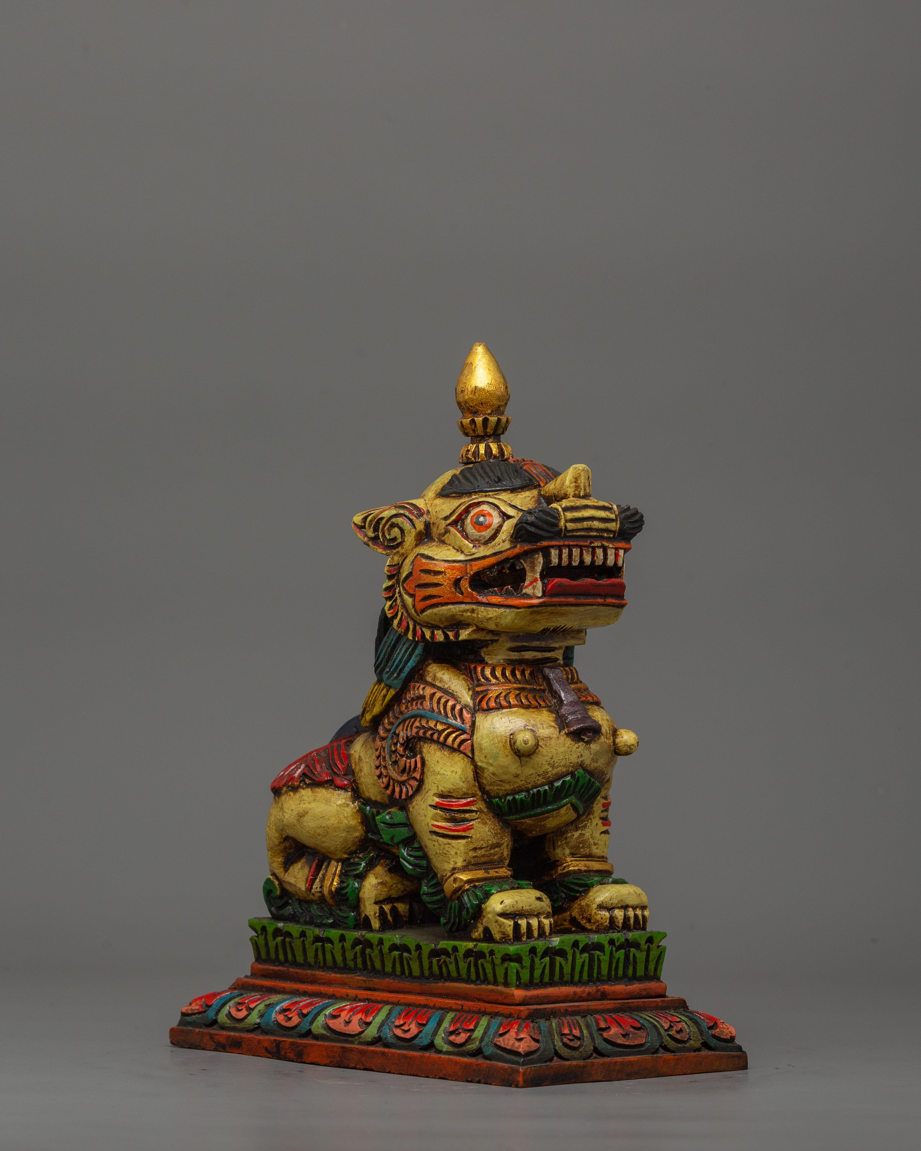 Tibetan Guardian Lion Statue Set | Spiritual Protector & Feng Shui Decor