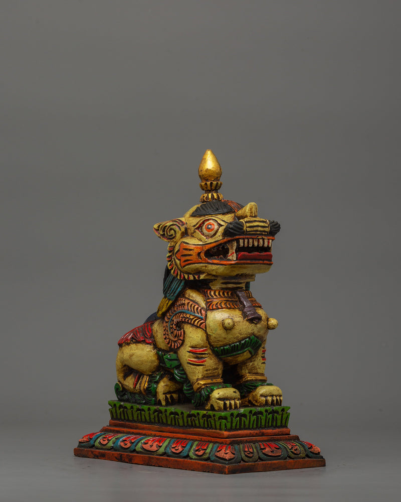 Tibetan Guardian Lion Statue Set | Spiritual Protector & Feng Shui Decor