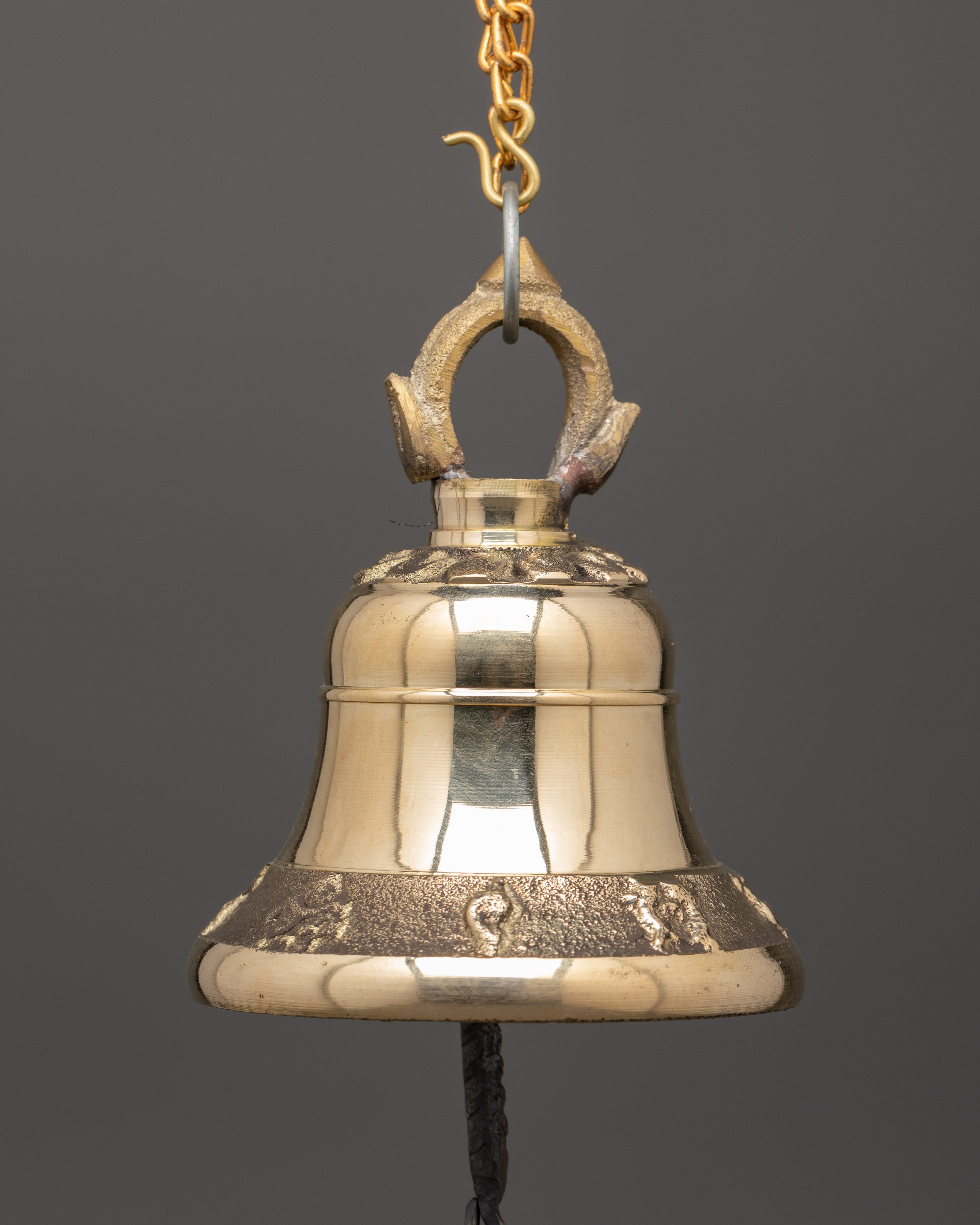 Hanging Bell Buddhist Sacred Ceremonial Piece | Bronze Meditation and Ritual Bell