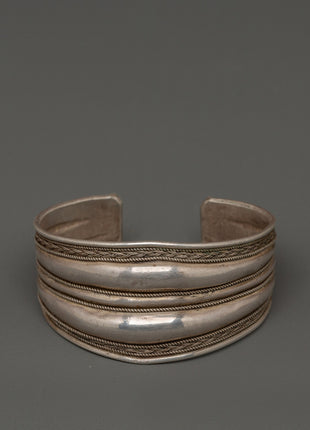 Sterling Silver Tibetan Cuff Bracelet | Handmade Himalayan Jewelry