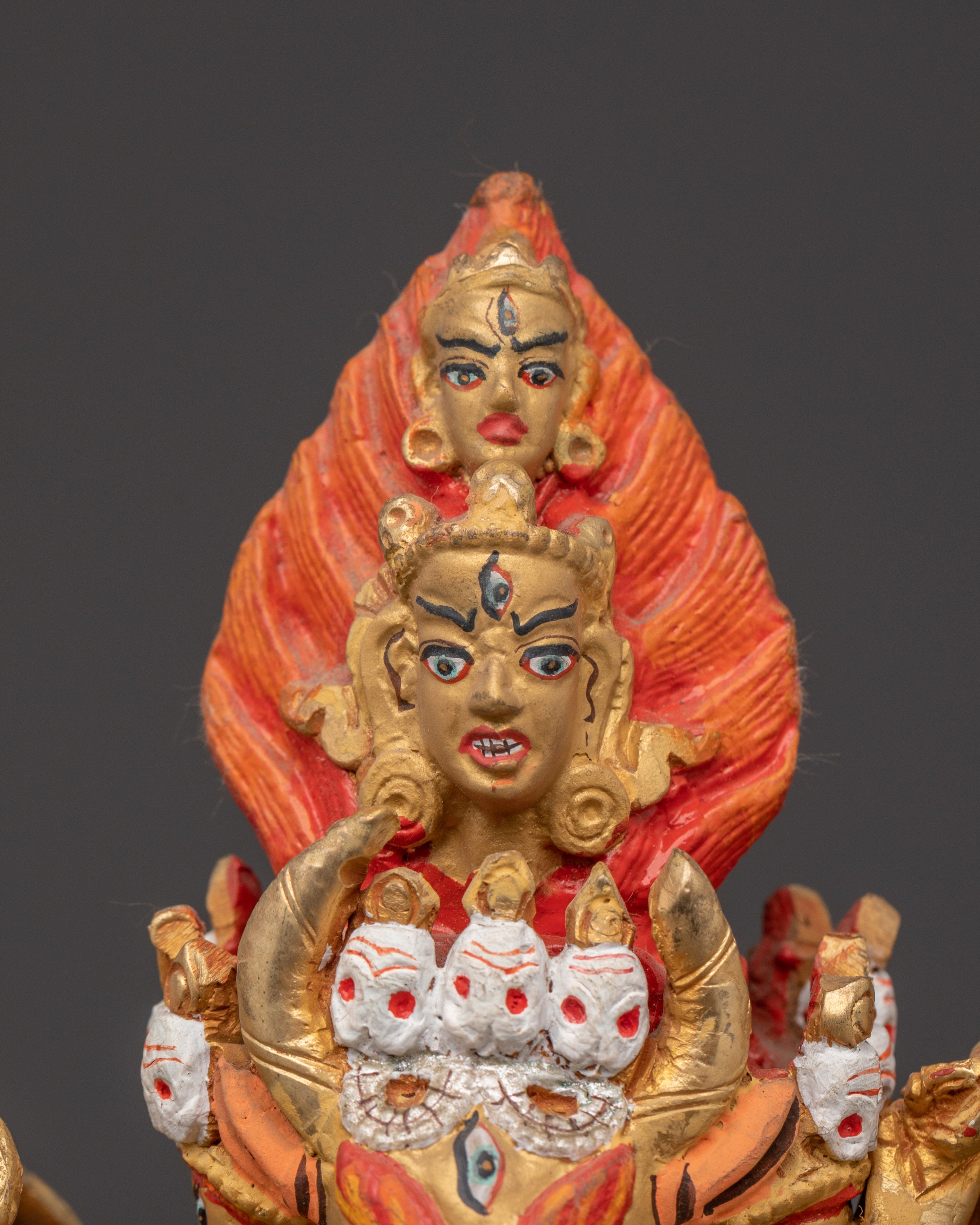 Sacred Conqueror of Death Yamantaka Statue | Tibetan Buddhist Deity Sculpture