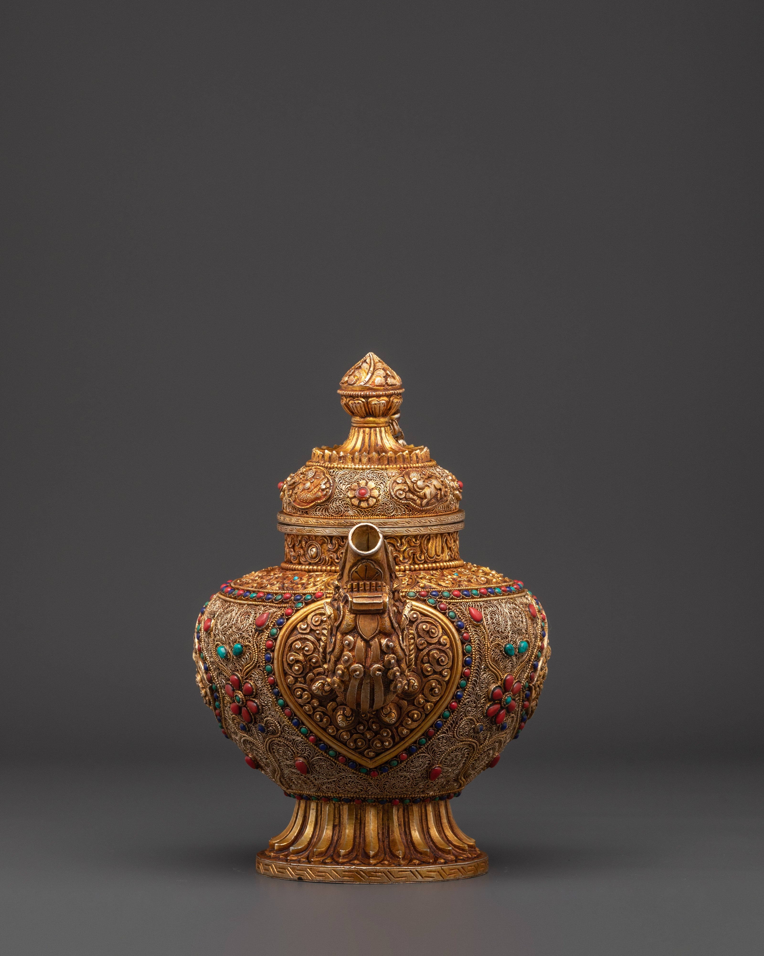 Decorative Tea Pot | Silver & Gold Plating