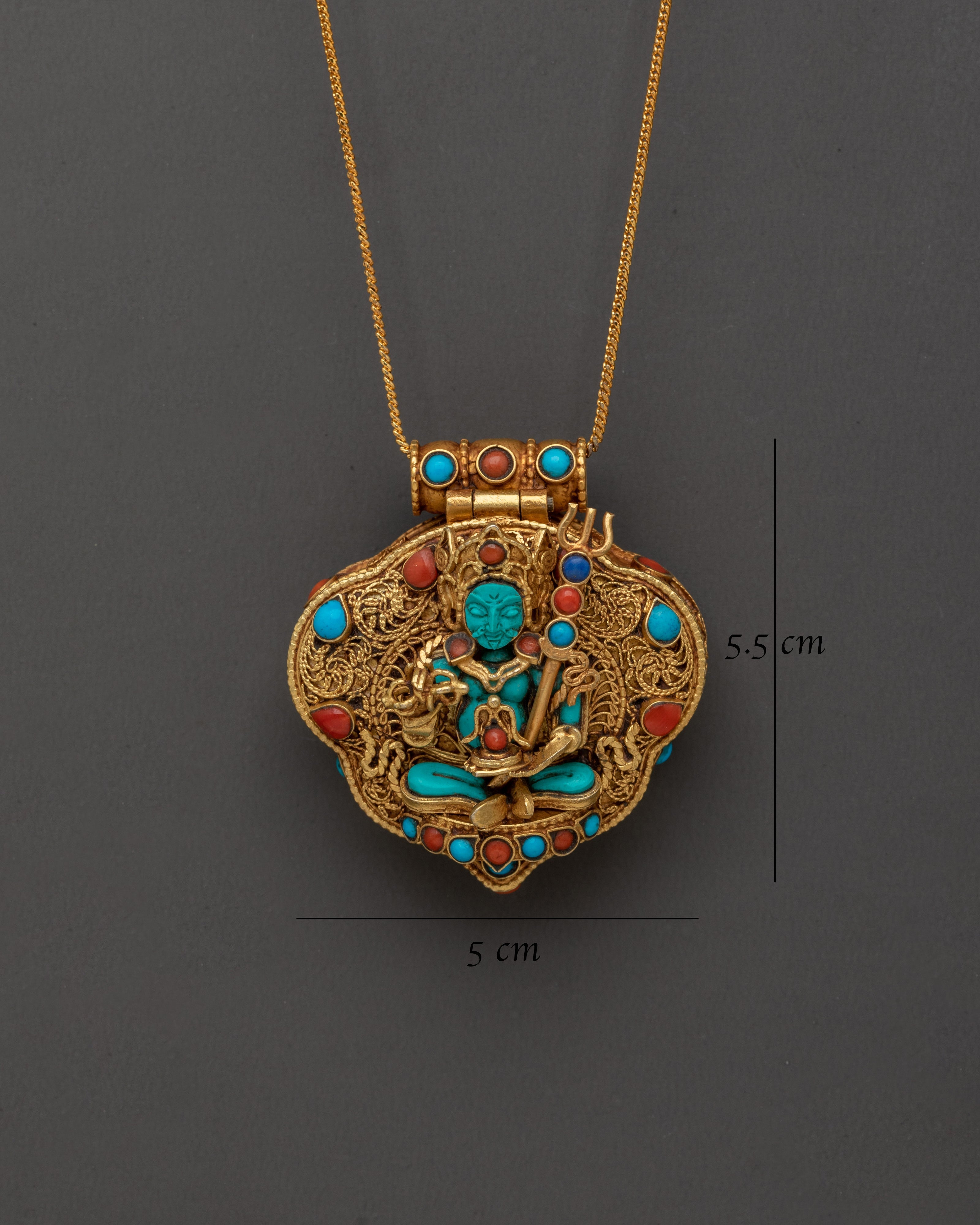 Sacred Guru Rinpoche Ghau Box Locket | Spiritual Protection Pendant