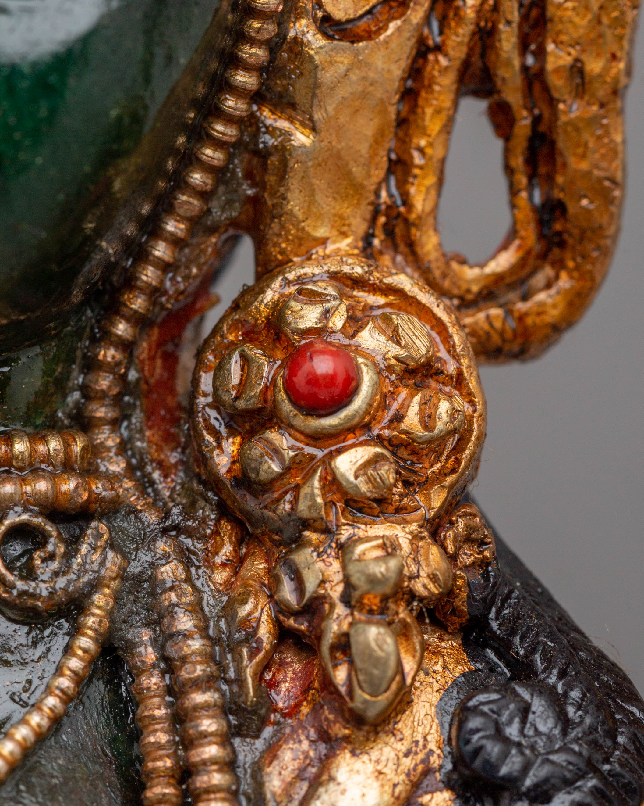 Handmade Shyama Tara Statue of Compassion | Green Tara Sculpture